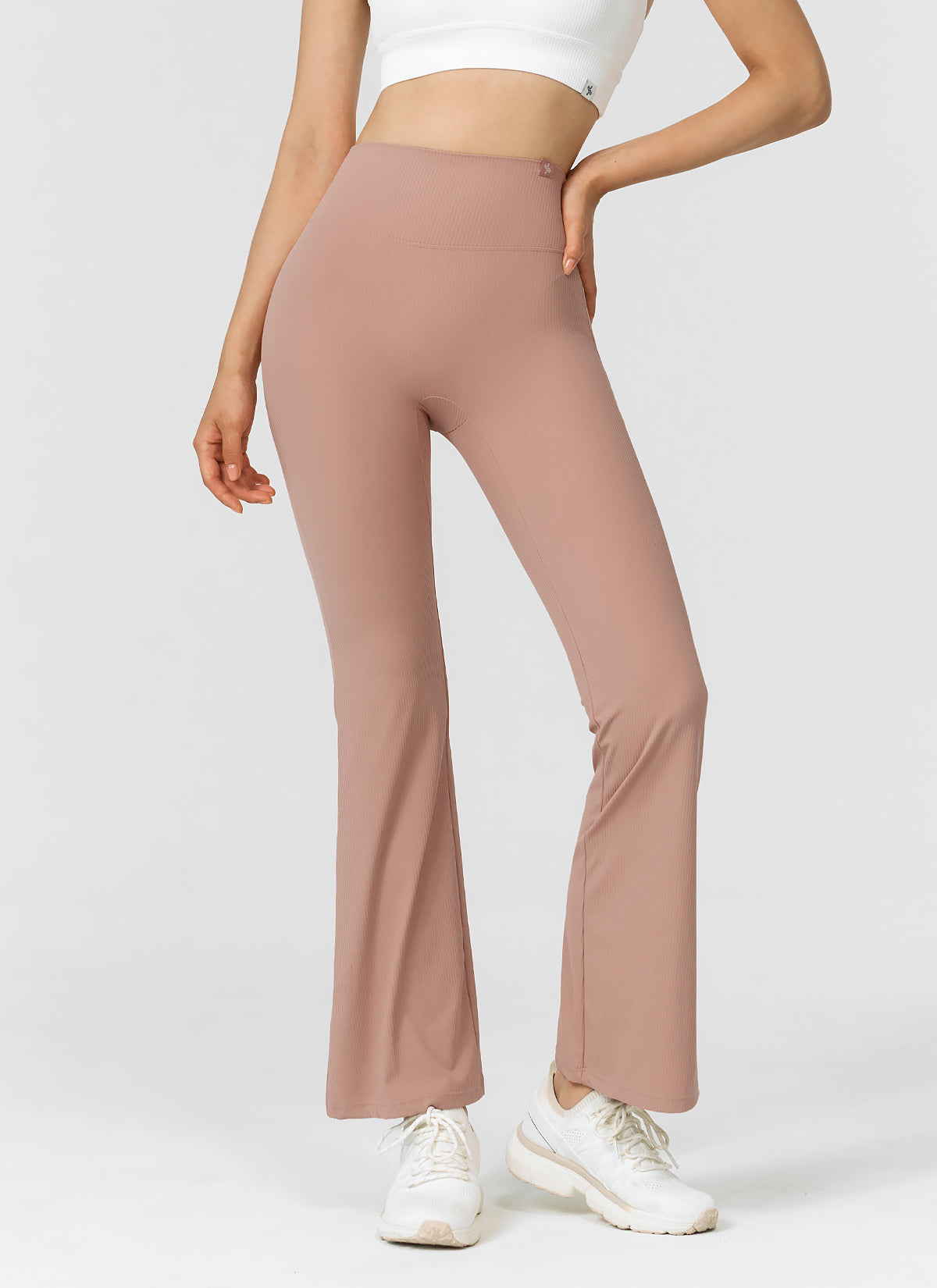 Comfortable Stretch Ribbed Bootcut Pants for Women - Flattering & Versatile for Work, Casual & Night Out