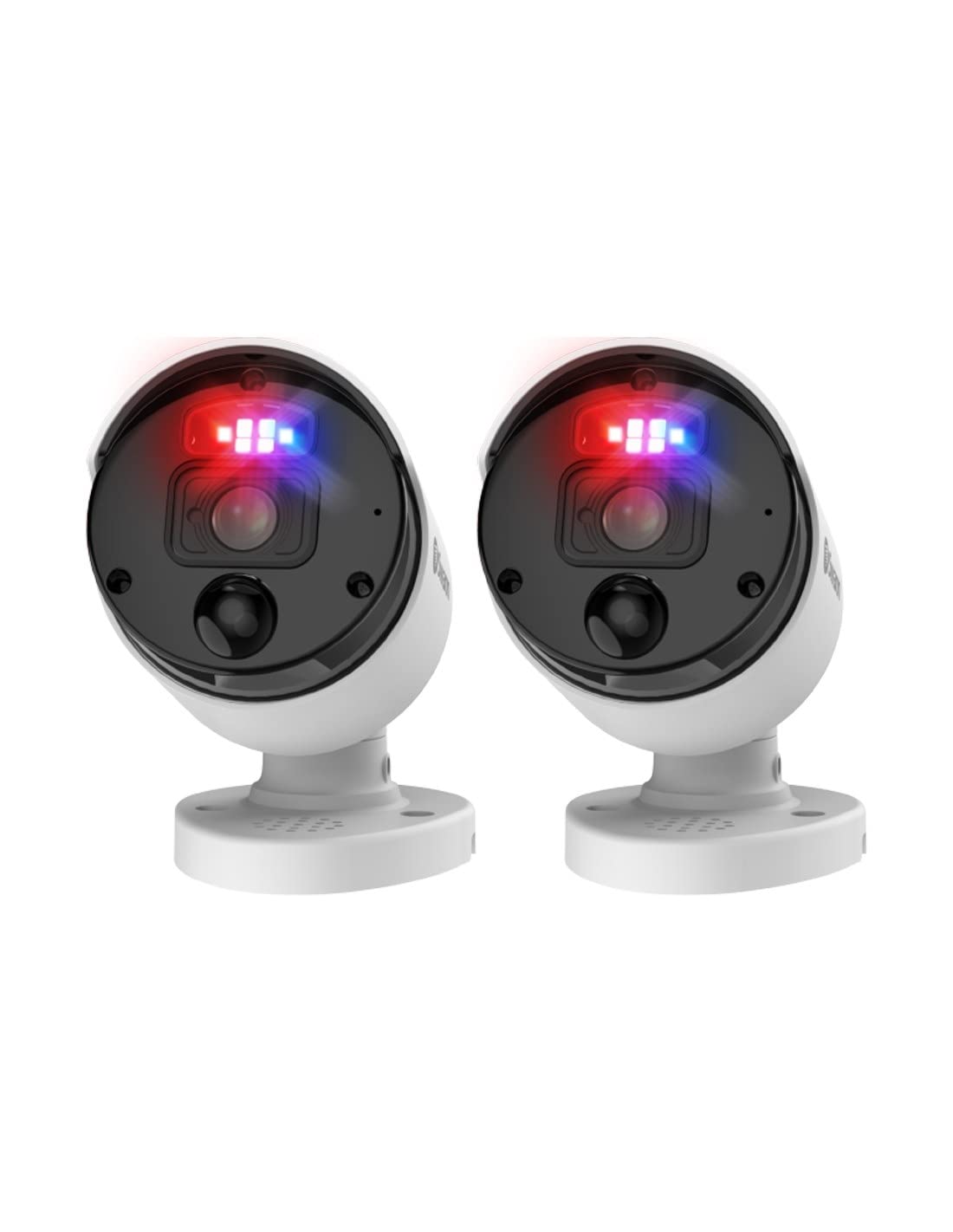 Swann 4K Enforcer™ IP Bullet Security Camera 2 Pack NHD-900BE with Adjustable Red & Blue LED Lights, Built-in Spotlights & Siren - Compatible with Select NVRs for Home & Business Surveillance