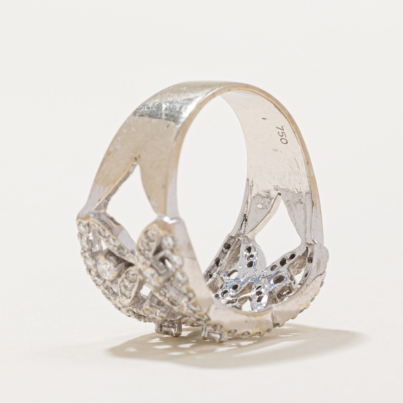 Exquisite Diamond Lattice Ring - 0.77 Carat Total Weight (CTW) - Size 6 - Elegant Wedding Band, Anniversary Gift, or Everyday Luxury Jewelry for Women