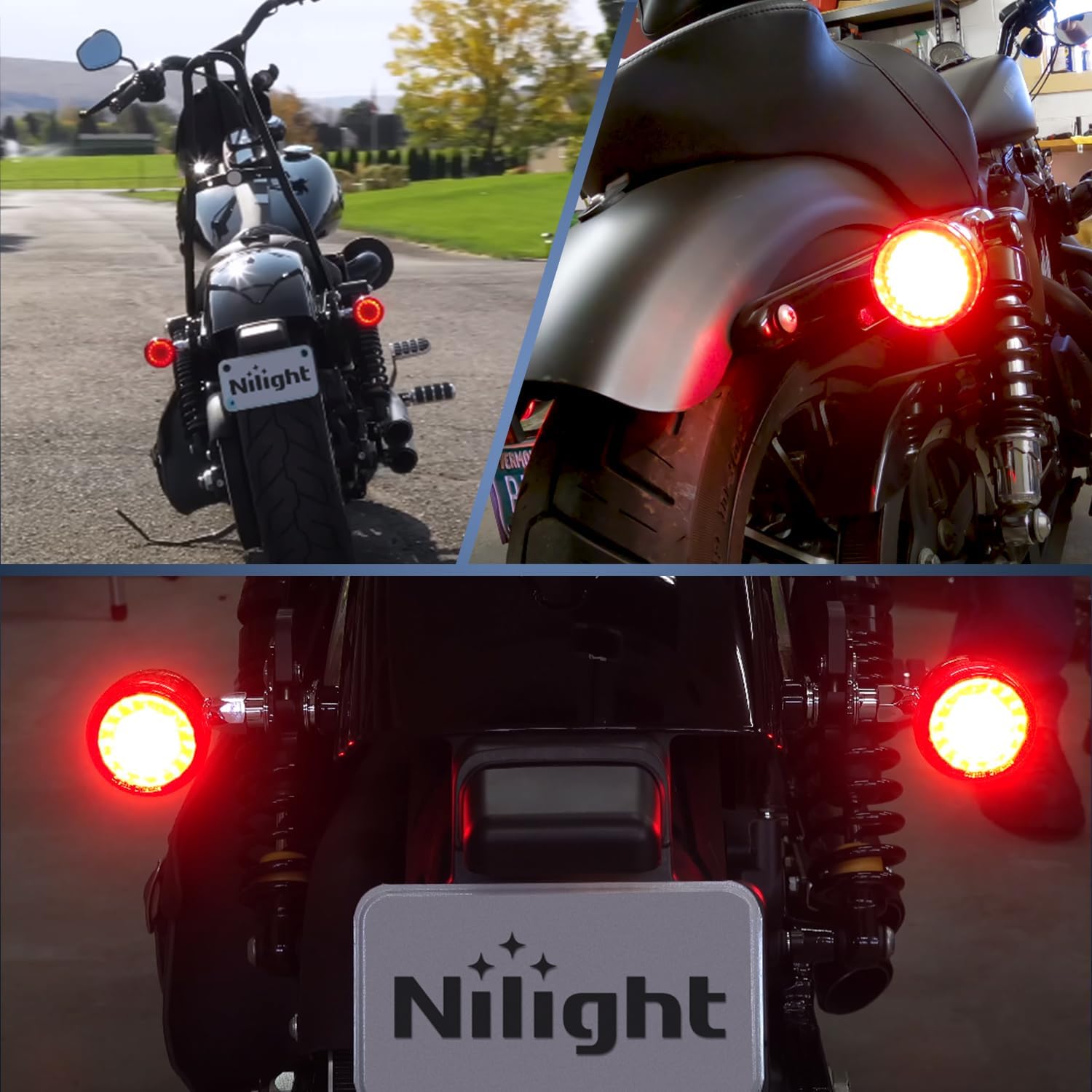 1157 LED Turn Signal Brake Running Lights - Plug & Play for Harley Davidson Dyna, Sportster, Touring, Street Glide, Road Glide, Road King & Iron 883 - Perfect for Night Riding & Enhanced Safety
