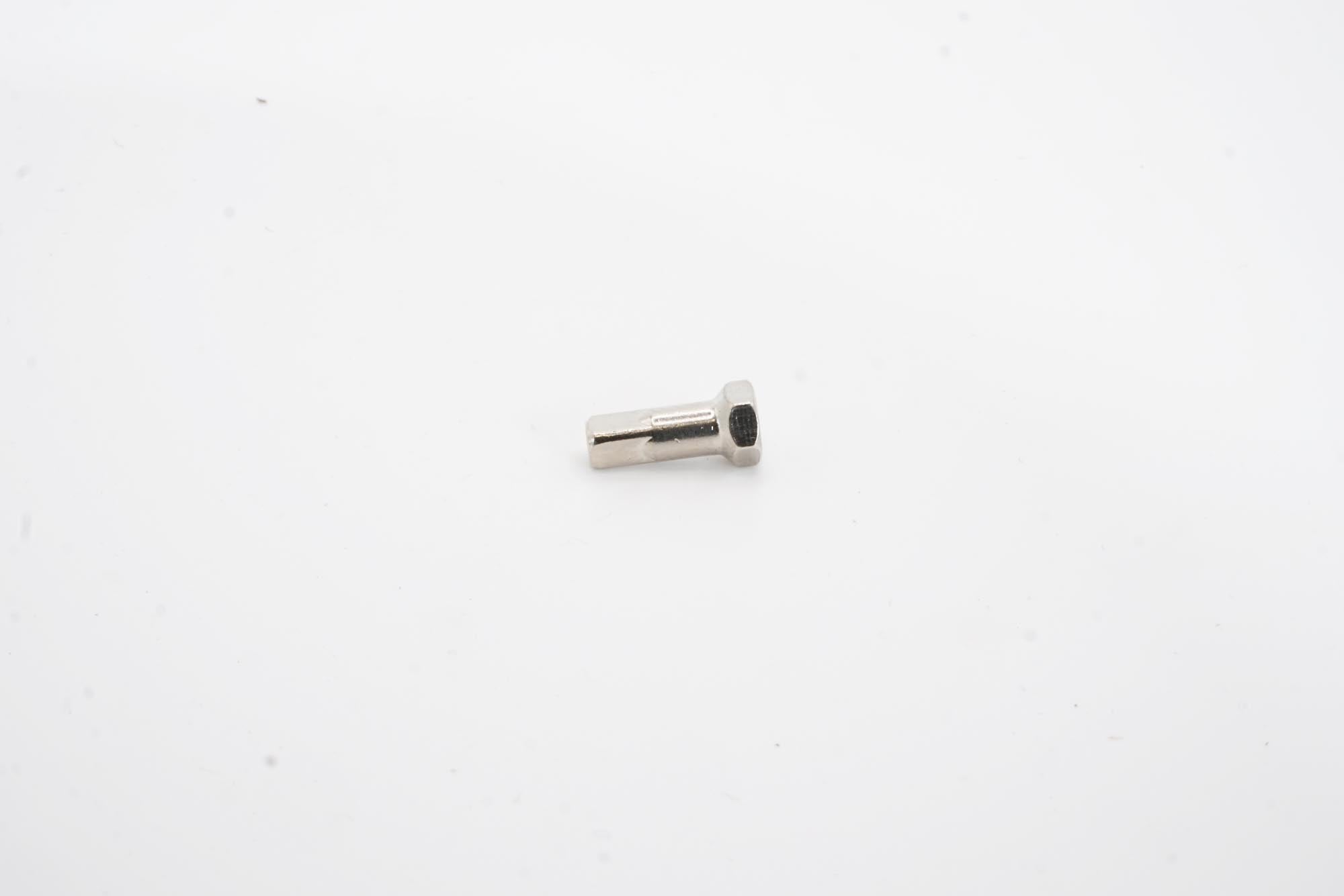 Premium 12mm Brass Spoke Nipple - Hex Head Silver Finish for Bicycle Wheel Repair & Maintenance - Perfect for Road Bikes, Mountain Bikes & Motorcycles