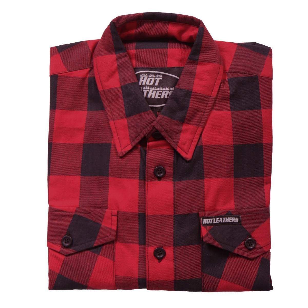 FLM2002 Men's Black & Red Flannel Shirt - Soft Long Sleeve Plaid Shirt for Men - Perfect for Casual Wear, Outdoor Activities & Fall Fashion