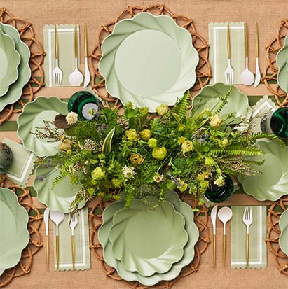 Simply Eco Compostable Tableware Set - 100% Biodegradable Plates, Bowls & Utensils | Eco-Friendly Dinnerware for Parties, Picnics & Sustainable Living