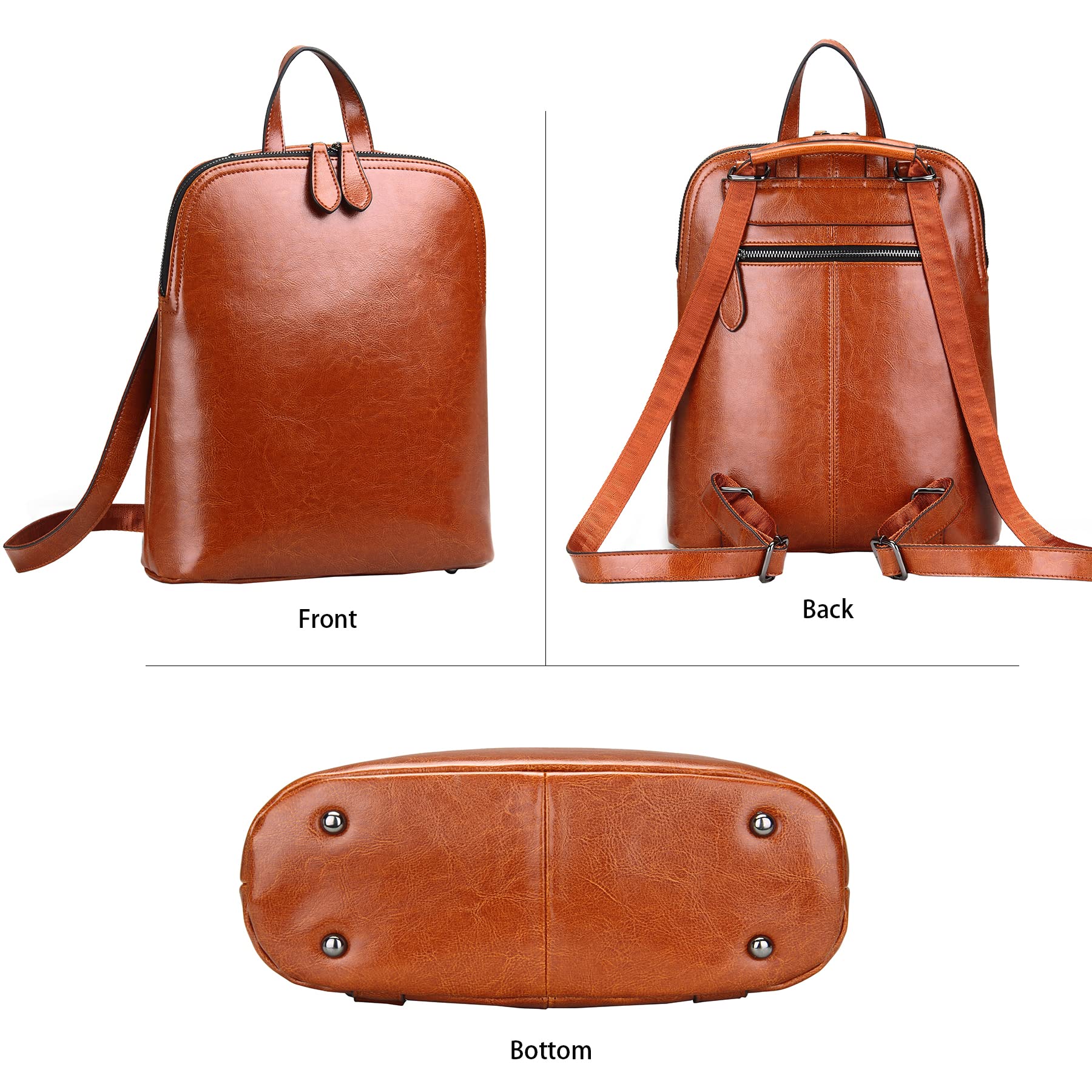 HESHE Women's Convertible Backpack Purse - Stylish Multipurpose Satchel Handbag, Shoulder Bag & Travel Bag for Work, School & Daily Use