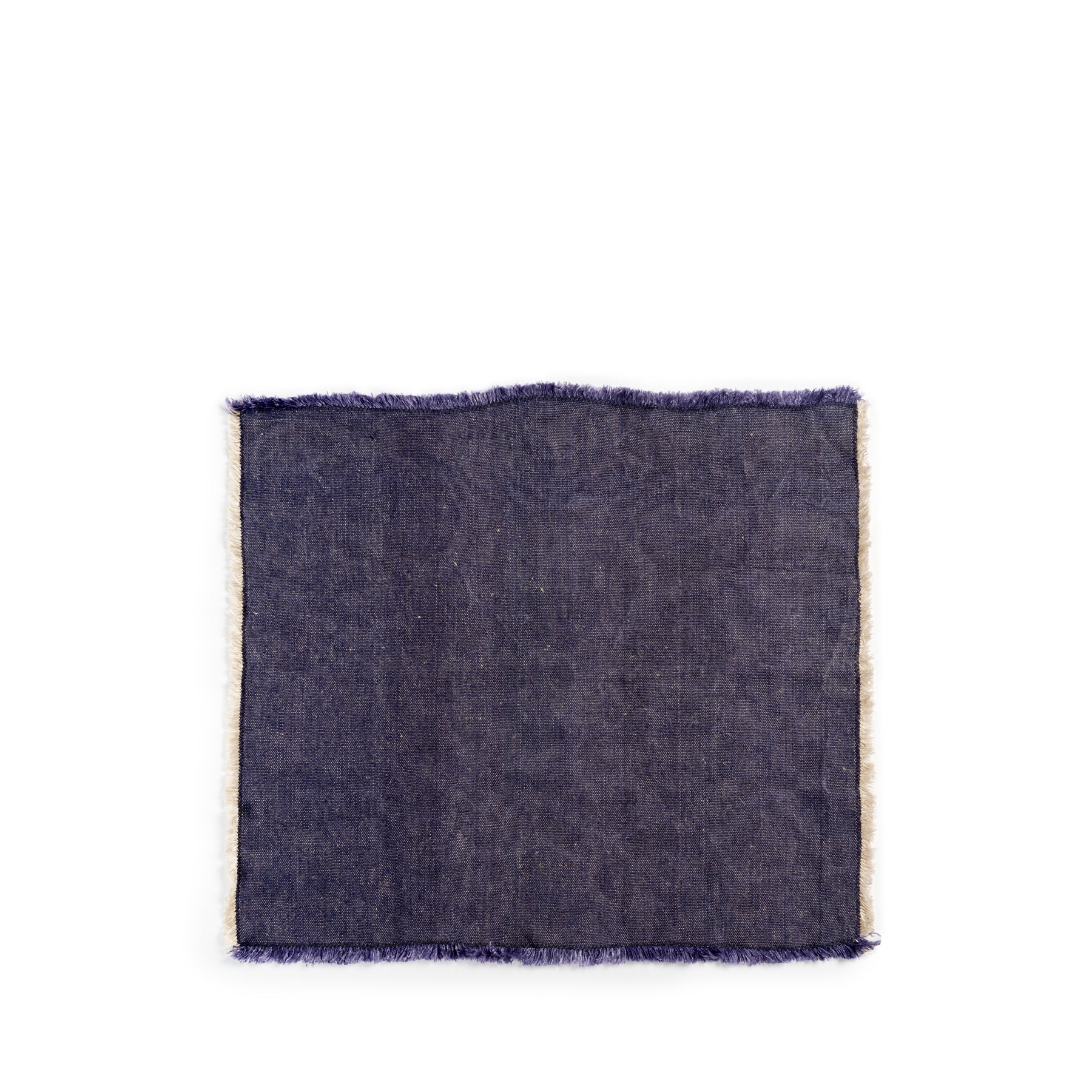 Denim Blue Hopsack Placemats Set of 2 - Woven Cotton Table Mats for Dining Room, Kitchen & Outdoor Picnics
