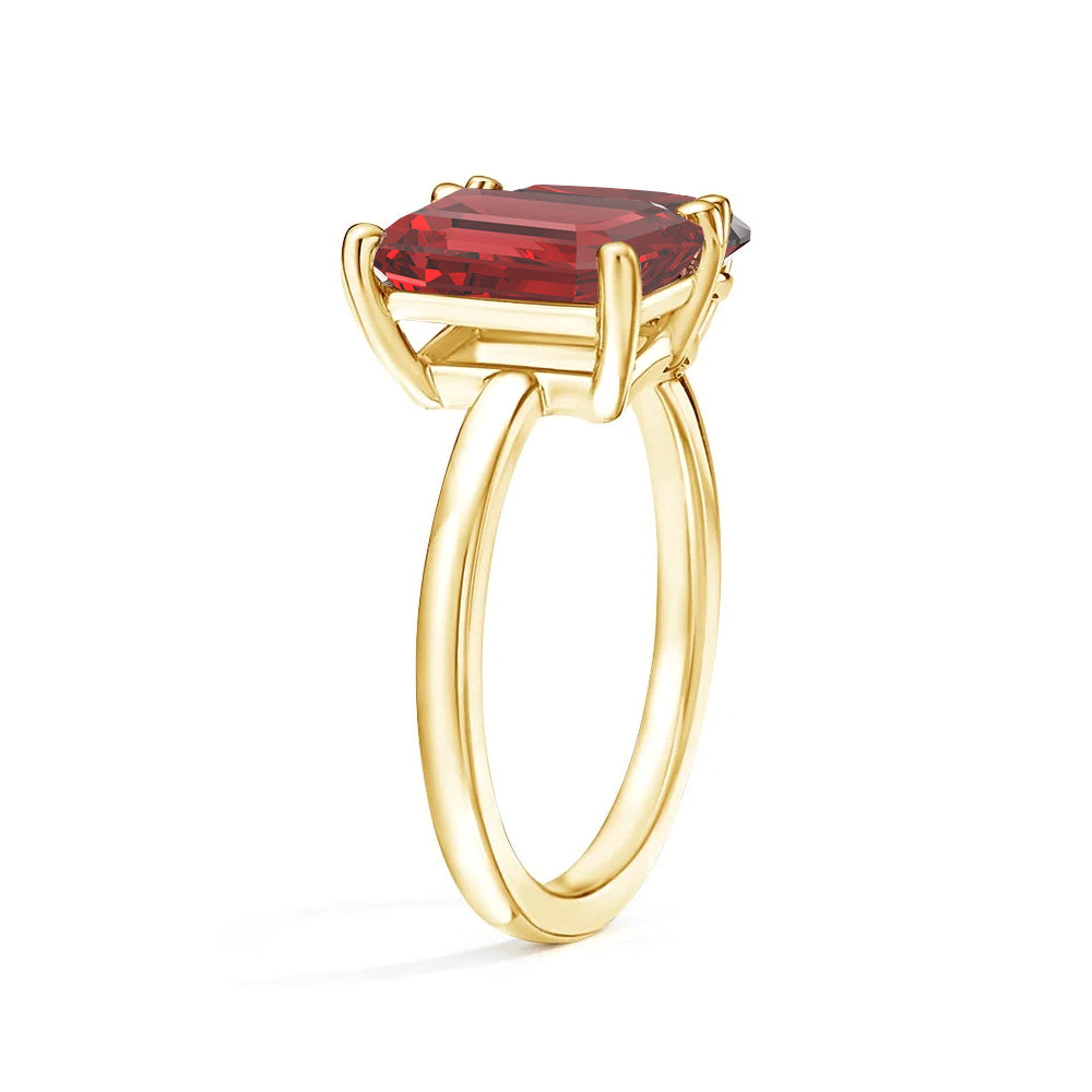 Personalized Toi et Moi Ruby Birthstone Ring for Women - Custom Anniversary, Engagement & Wedding Jewelry Gift - Perfect for Romantic Occasions & Special Celebrations