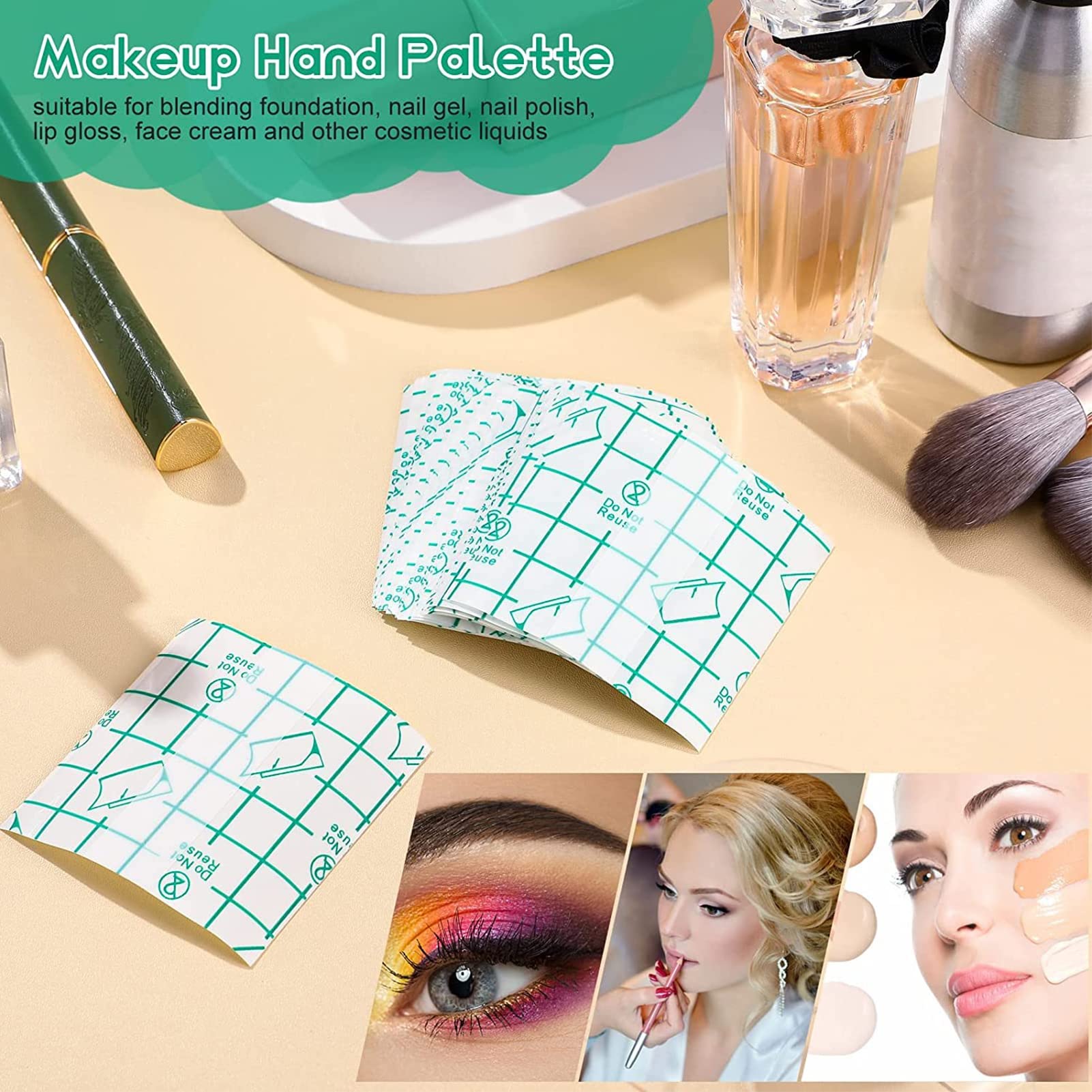 Professional Disposable Makeup Mixing Palette for Artists & Beginners - Perfect for Blending Foundation, Concealer & Creams at Home or Salon