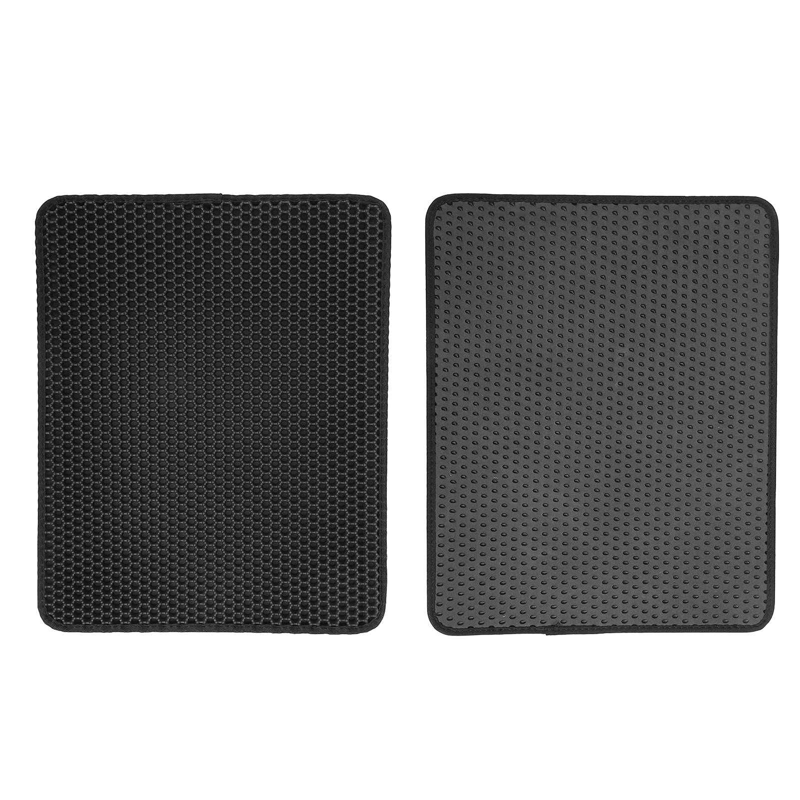 Pssopp Double Layer Cat Litter Trapping Mat - Honeycomb Design Washable Pet Mat for Kittens & Cats - Perfect for Litter Box Areas & Doorways (Size S)
