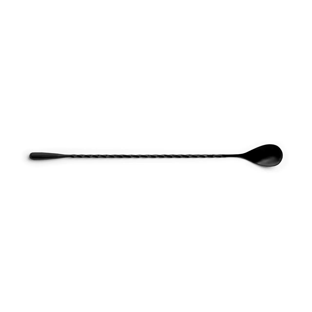Premium 30cm Black Matte Teardrop Bar Spoon - Ideal for Mixing Cocktails, Stirring Drinks & Bartending at Home or Professional Bars