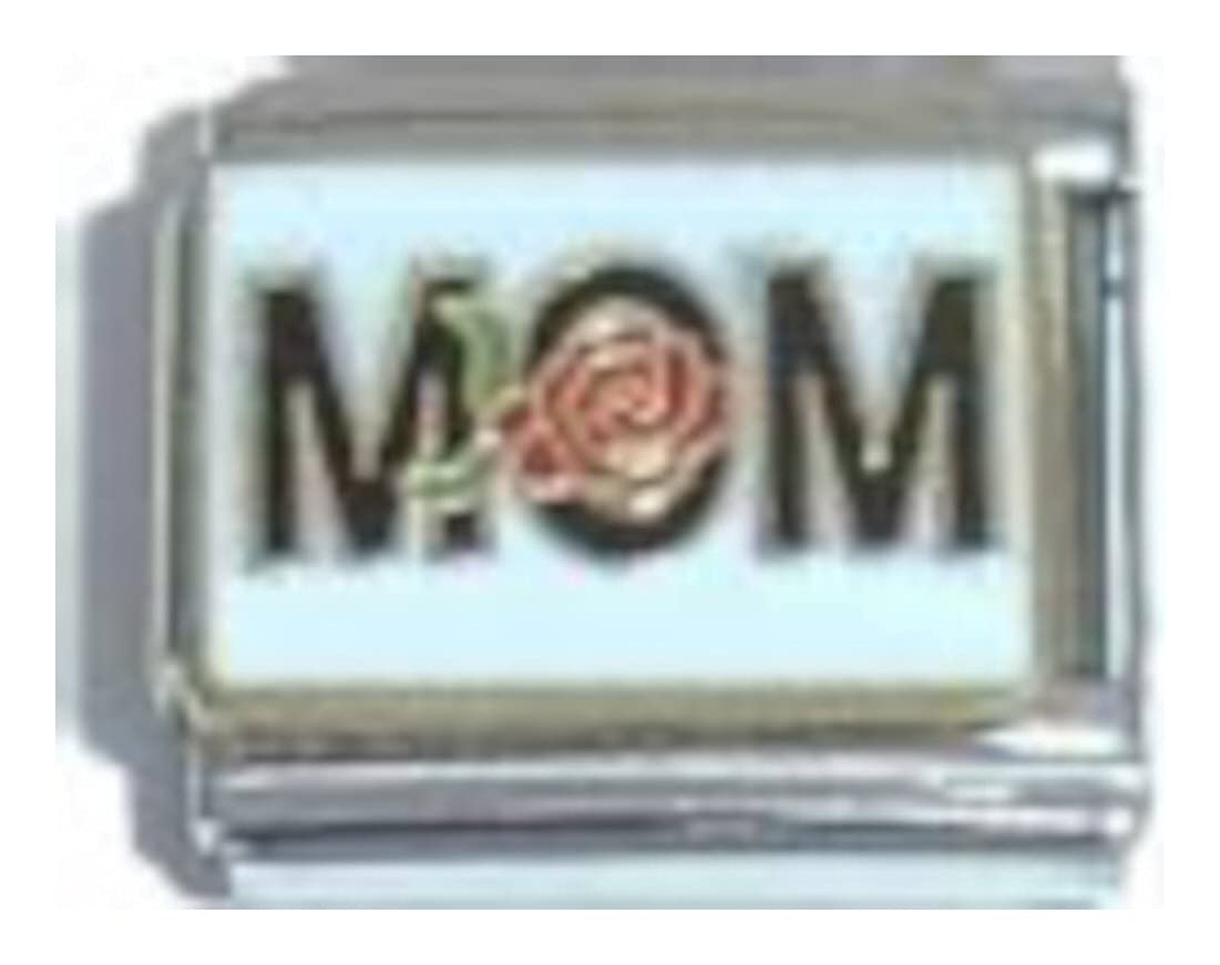 Mom Rose Italian Charm Bracelet - Elegant Gift for Mother's Day, Birthday, Anniversary | Perfect for Special Occasions & Everyday Wear