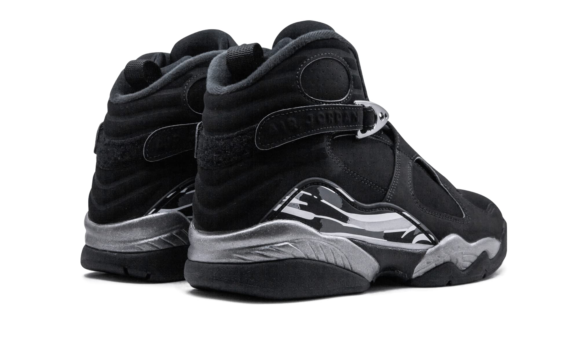 AIR Jordan AJ Retro 8 Men's Basketball Shoes - Black/White/Light Graphite | High-Performance Sneakers for Streetwear & Court Play