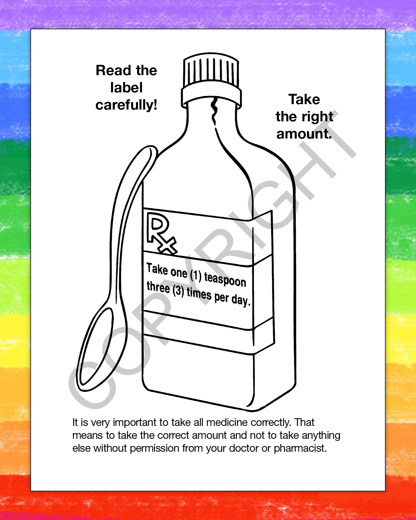 ZOCO Custom Coloring Books - 250 Bulk Pack (No Crayons Included) - Pharmacy Theme Educational Activity Books for Kids - Perfect for Pharmacist Supplies, Drug Store Gifts & Classroom Learning Activities