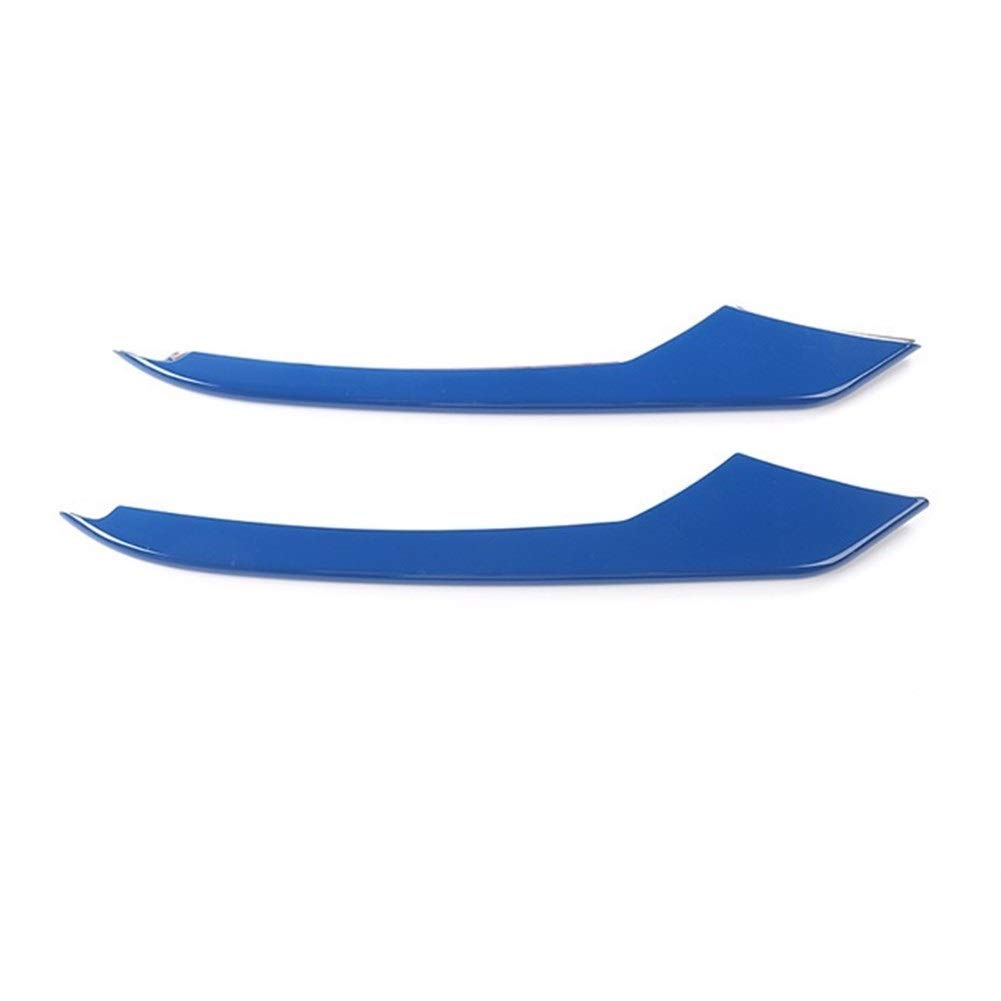 2015-2018 Ford Mustang ABS Front Fog Light Eyelid Covers - Blue Car Styling Accessories | Durable Decorative Trim Strips for Enhanced Vehicle Appearance | Perfect for Car Shows, Custom Builds & Daily Driving