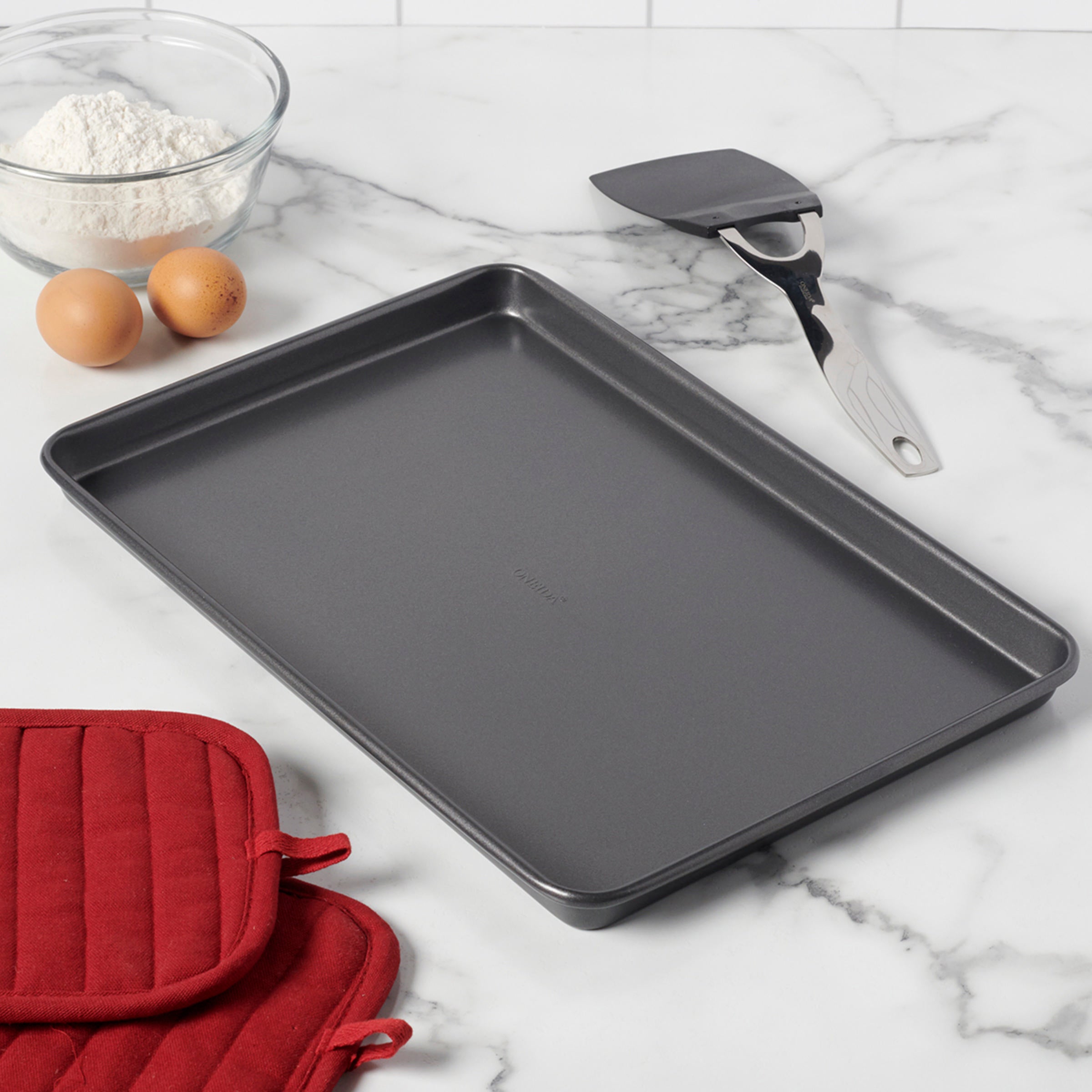 Bliss Bakeware 10 x 15 Inch Nonstick Cookie Baking Sheet - Perfect for Cookies, Pastries, and Sheet Pan Dinners | Heavy Duty, Oven Safe Up to 450°F