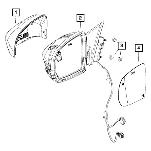 Left Side Outside Rear View Mirror for Car - Replacement Auto Mirror with Wide Angle View for Safe Driving & Parking | Fits Most Vehicles