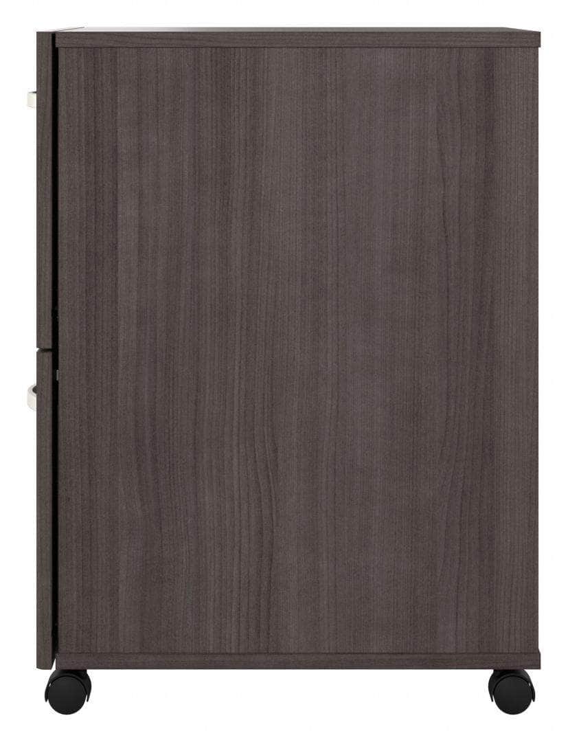 Zaniah 2 Drawer Mobile File Cabinet - Compact Rolling Storage Organizer for Office & Home, Available in Black/White/Gray - Perfect for Documents, Supplies & Small Space Organization