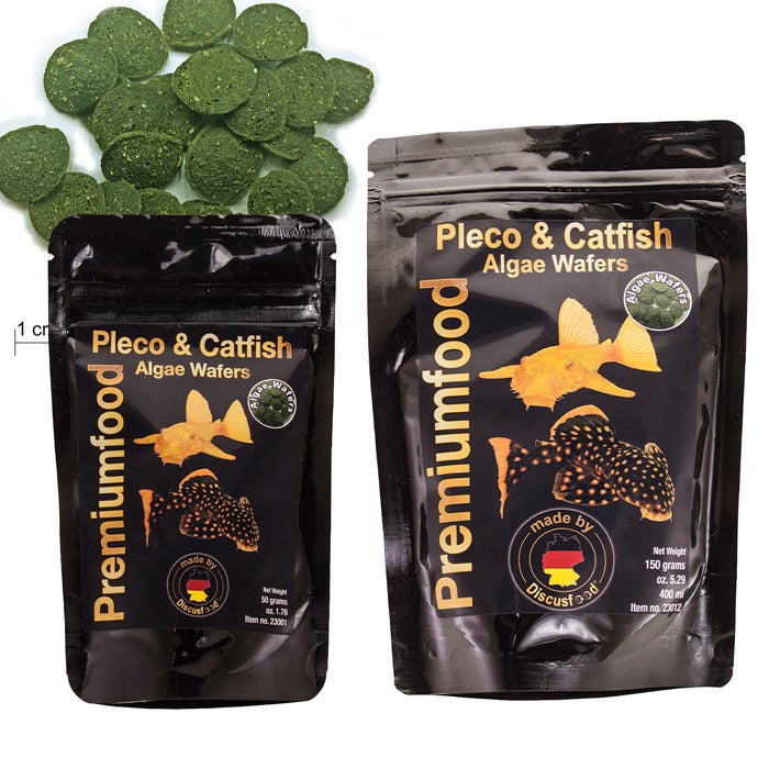 **DiscusFood Pleco & Catfish Algae Wafers – Sinking Fish Food Pellets for Bottom Feeders (50g/150g) – Ideal for Aquariums, Fish Tanks & Aquatic Pets**