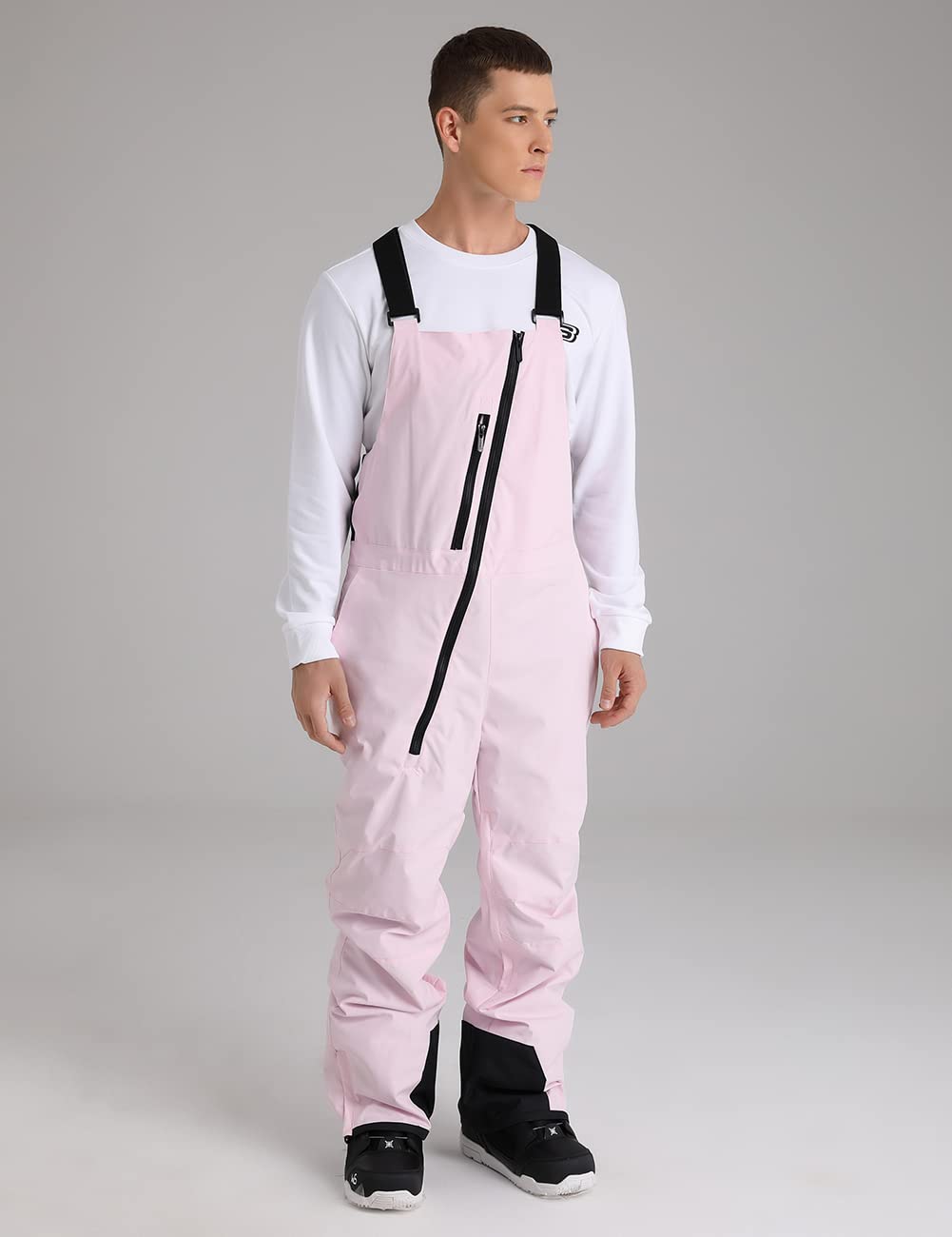 GS SNOWING Men's Waterproof Insulated Snow Bibs Overalls - Winter Snowboard, Snowmobile & Ski Pants for Cold Weather - Perfect for Skiing, Snowboarding, Snowmobiling and Outdoor Winter Activities