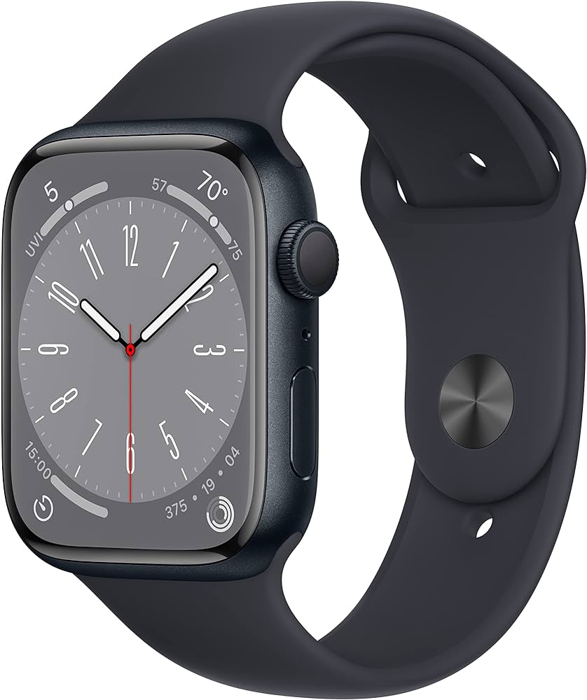Refurbished Apple Watch Series 8 GPS + Cellular 45mm Midnight Aluminum Case - No Charger Included | Smart Fitness Tracker for Running, Swimming & Daily Activity Tracking