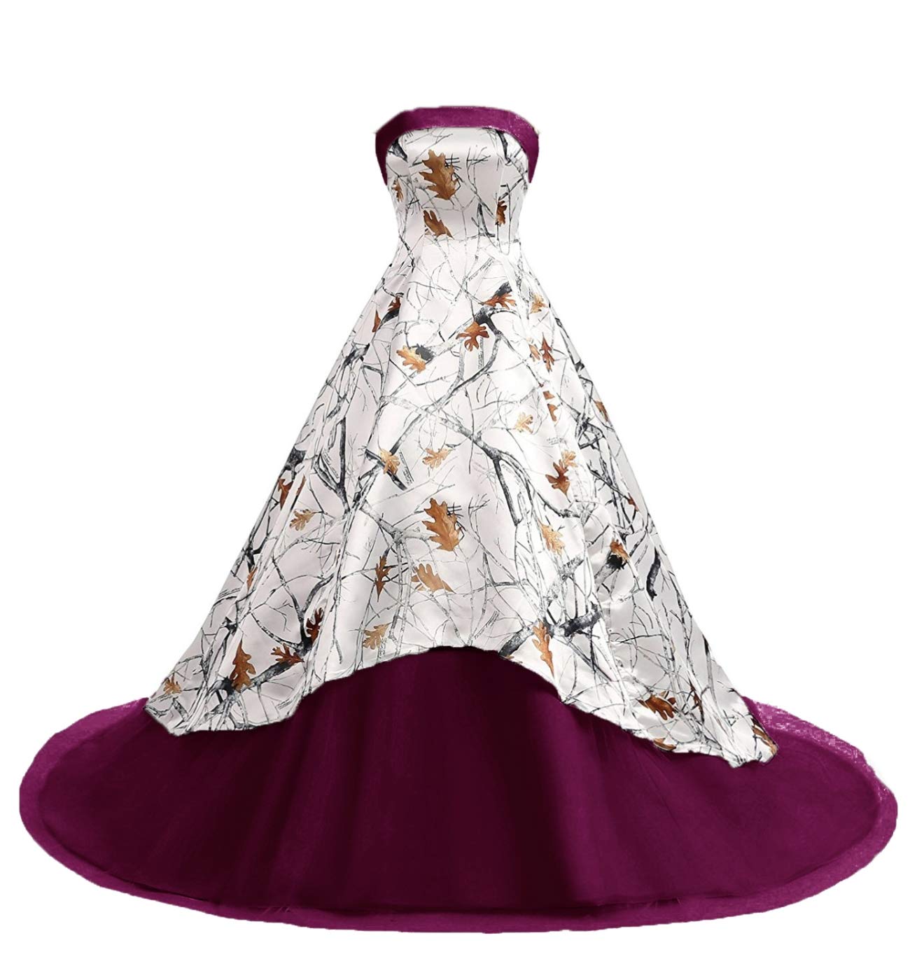 **APXPF Women's Camo Printed Wedding Dress – Elegant Tulle Ball Gown for Prom, Quinceañera & Special Occasions | Perfect for Bridal, Party & Formal Events**