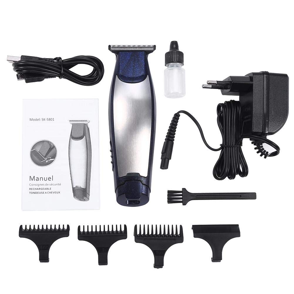 Akozon Professional Electric Hair Clipper for Men - Waterproof USB Rechargeable Hair Trimmer & Beard Shaver Kit with Quiet Motor - Perfect for Home Barbering, Travel Grooming, and DIY Haircuts (EU Plug)