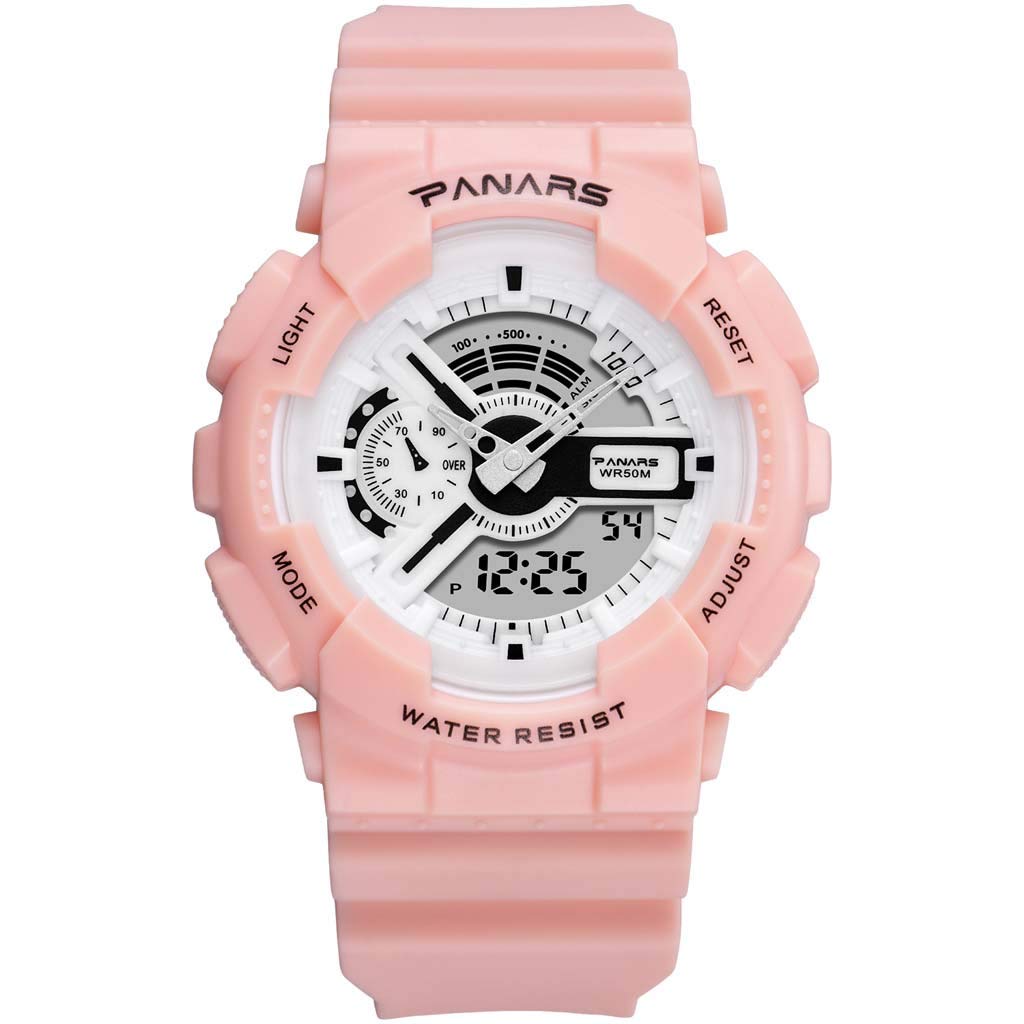 TMJSPOYOU Edition Commemorative Multi-Function Digital Sports Watch - Waterproof, Shockproof, LED Backlight for Men & Women - Perfect for Running, Swimming, Hiking & Outdoor Activities (Yellow/Pink, One Size)