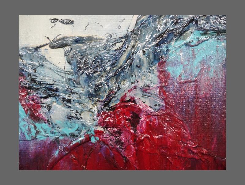 160cm x 60cm Modern Abstract Red Canvas Wall Art Painting - Large Contemporary Home Decor for Living Room, Bedroom & Office