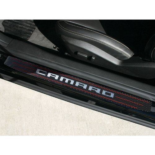 Carbon Fiber Camaro Door Sill Plates - Custom Fit for 2010-2023 Models | High Gloss Protective Cover | Perfect for Car Enthusiasts & Show Cars