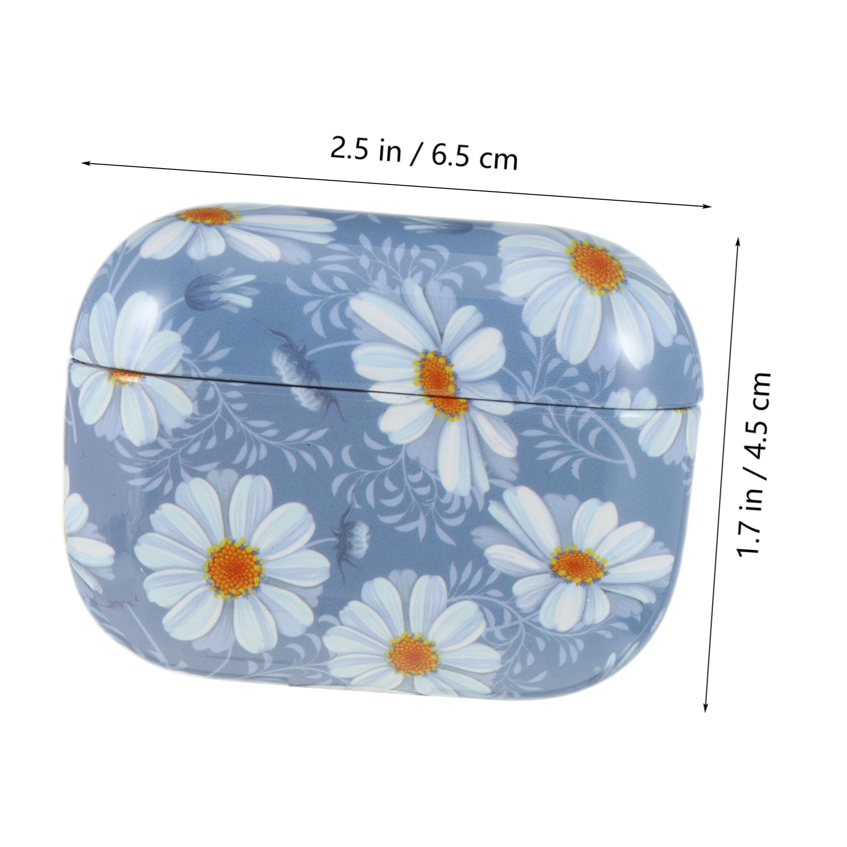 DOITOOL 2-Pack Flower Design Plastic Earphone Case - Keychain Earbud Holder for AirPods, Wireless Headphones | Perfect for Travel, Gym & Daily Storage