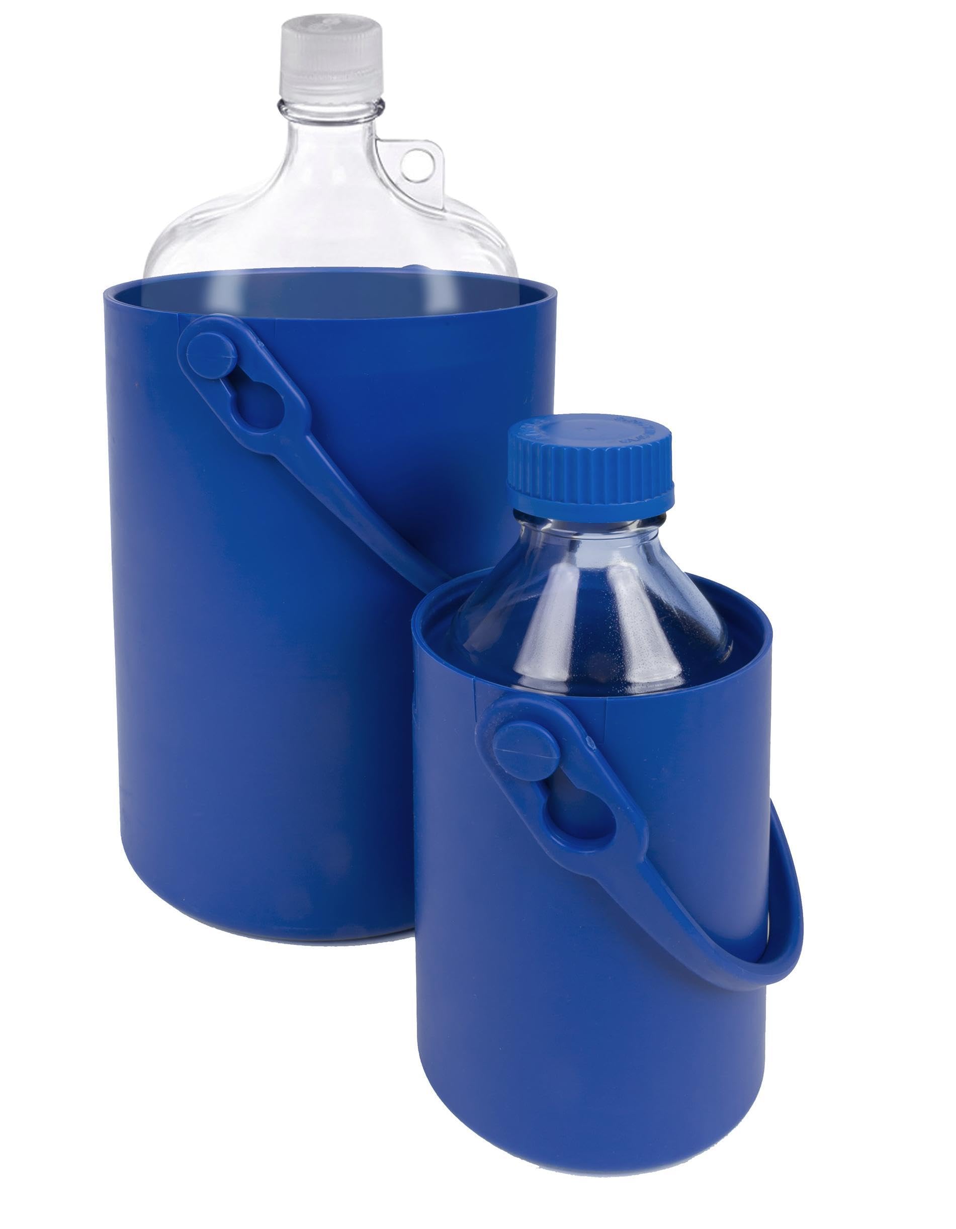 4.5L Blue Safety Bottle Carrier - Leak-Proof Water Jug Holder for Camping, Hiking & Outdoor Activities