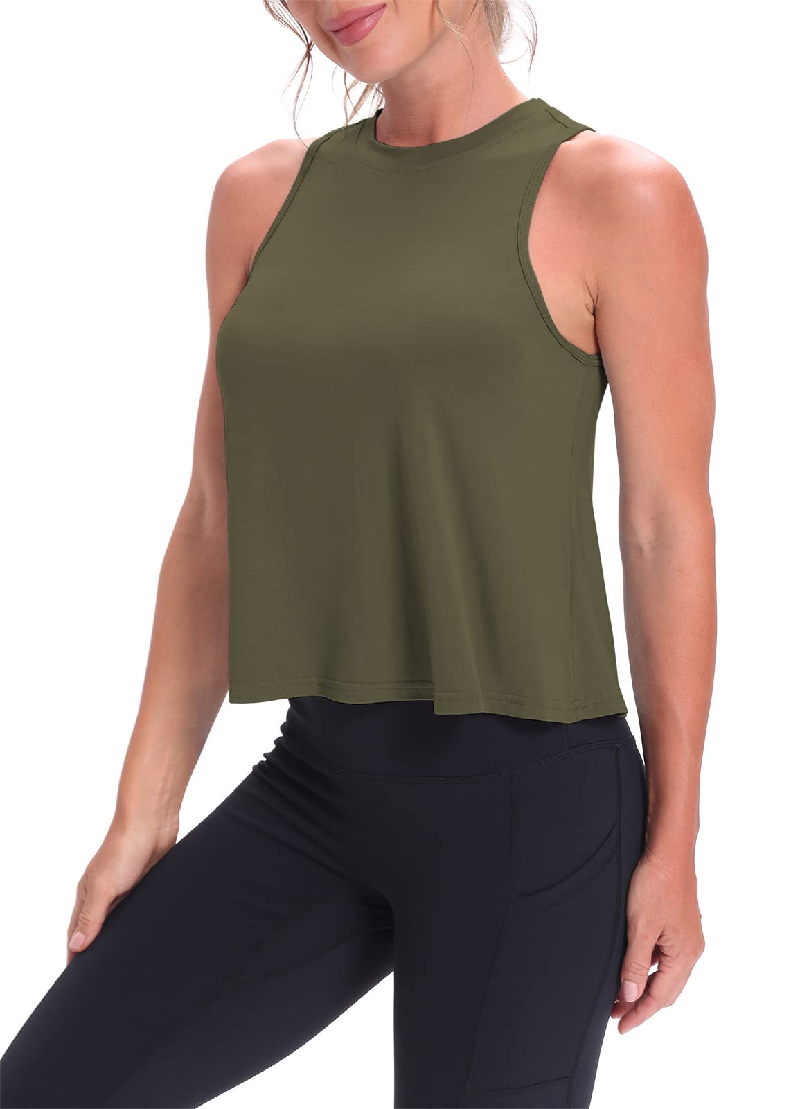 Best Mippo Crop Tops for Women - Breathable Workout Shirts, Flowy Cropped Tank Tops for Yoga, Running & Gym - Athletic Fitness Apparel for Active Lifestyles