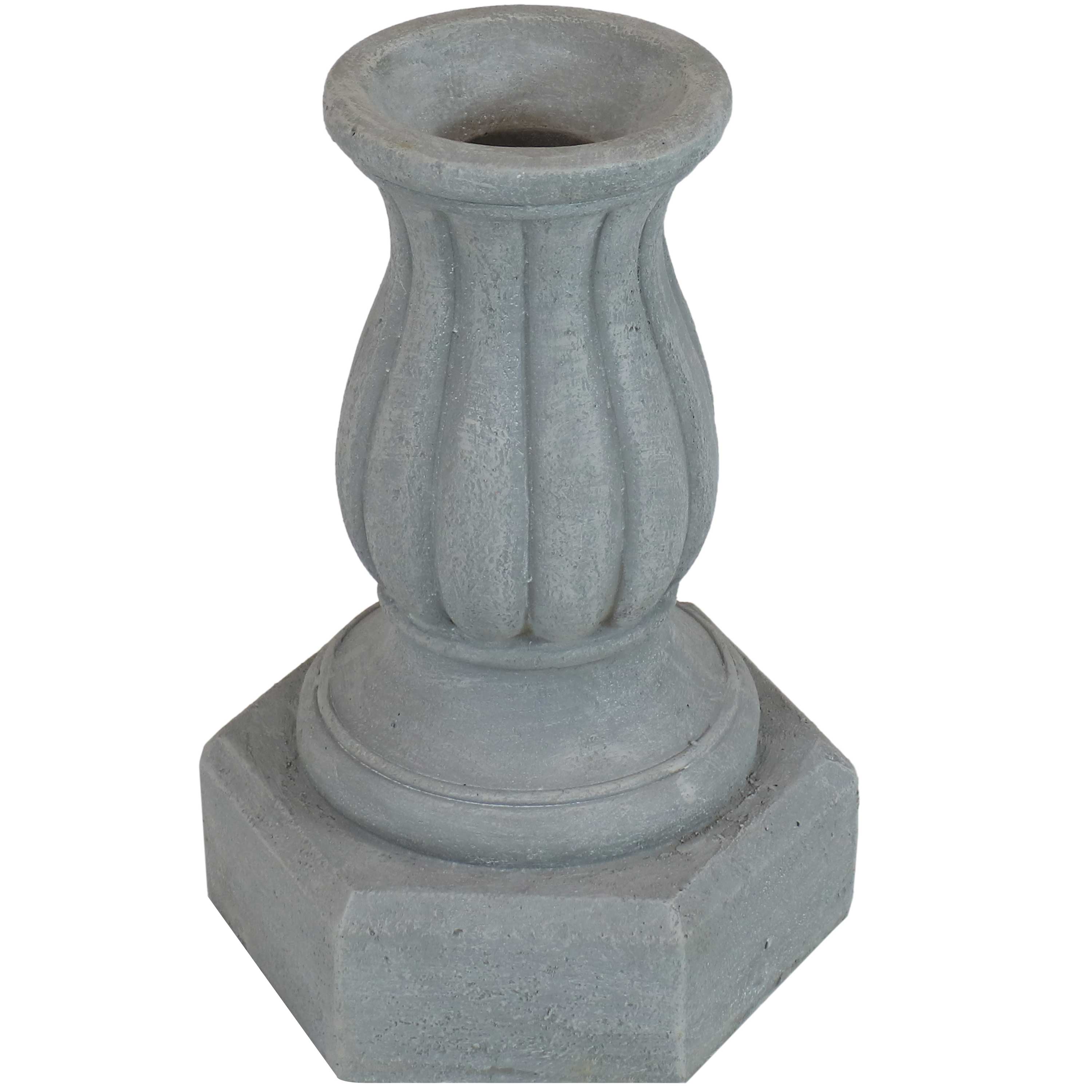 Stylish Sunnydaze Contemporary Travertine Gazing Globe Stand for Indoor & Outdoor Decor - Perfect for Garden, Patio, and Home Decoration