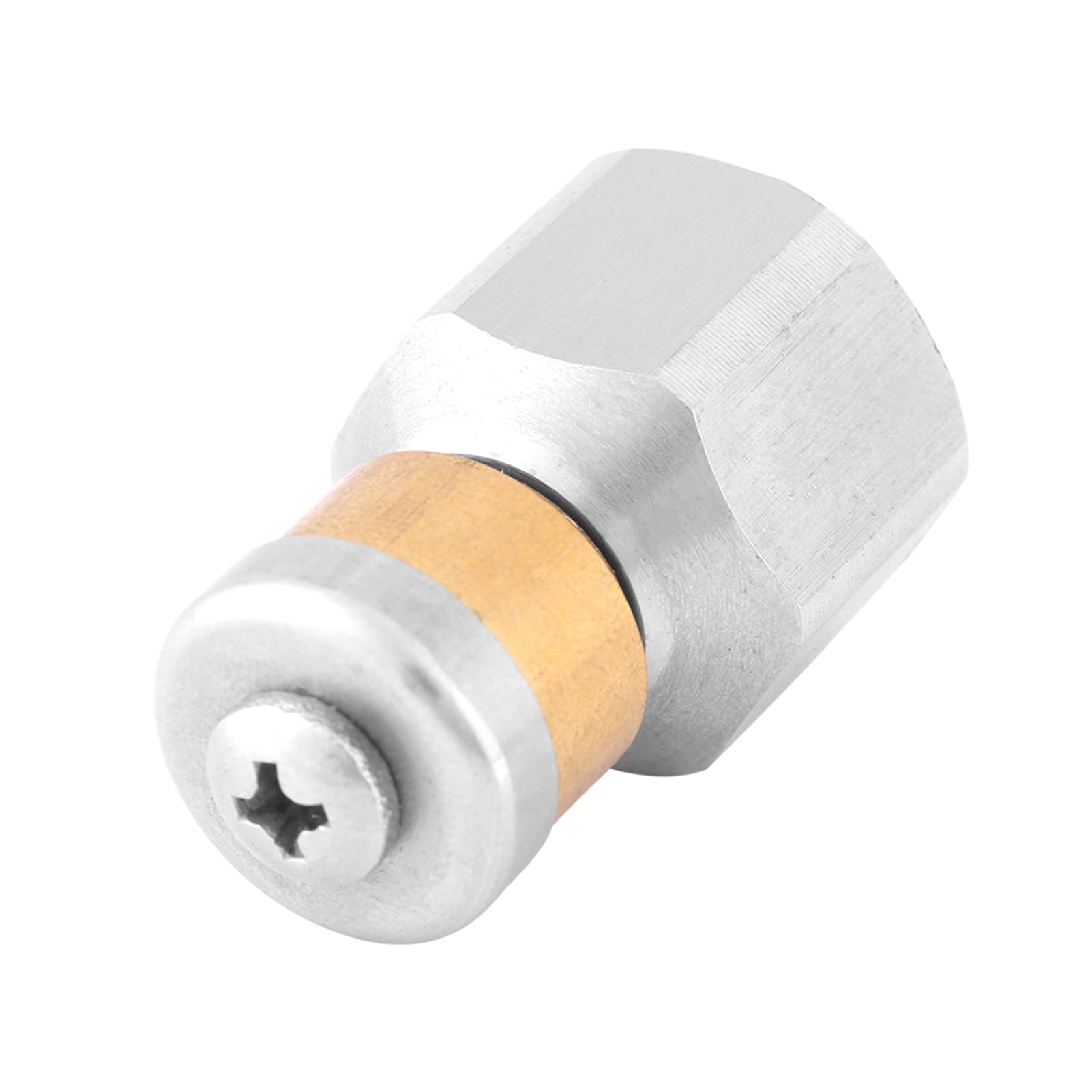 Stainless Steel Pressure Sewer Cleaning Nozzle - 3/8BSP Female SS304 Rotary Drain Pipe Washing Tool for Gardening, Car Washing & High-Pressure Cleaning | Heavy-Duty Plumbing & Outdoor Cleaning Accessory