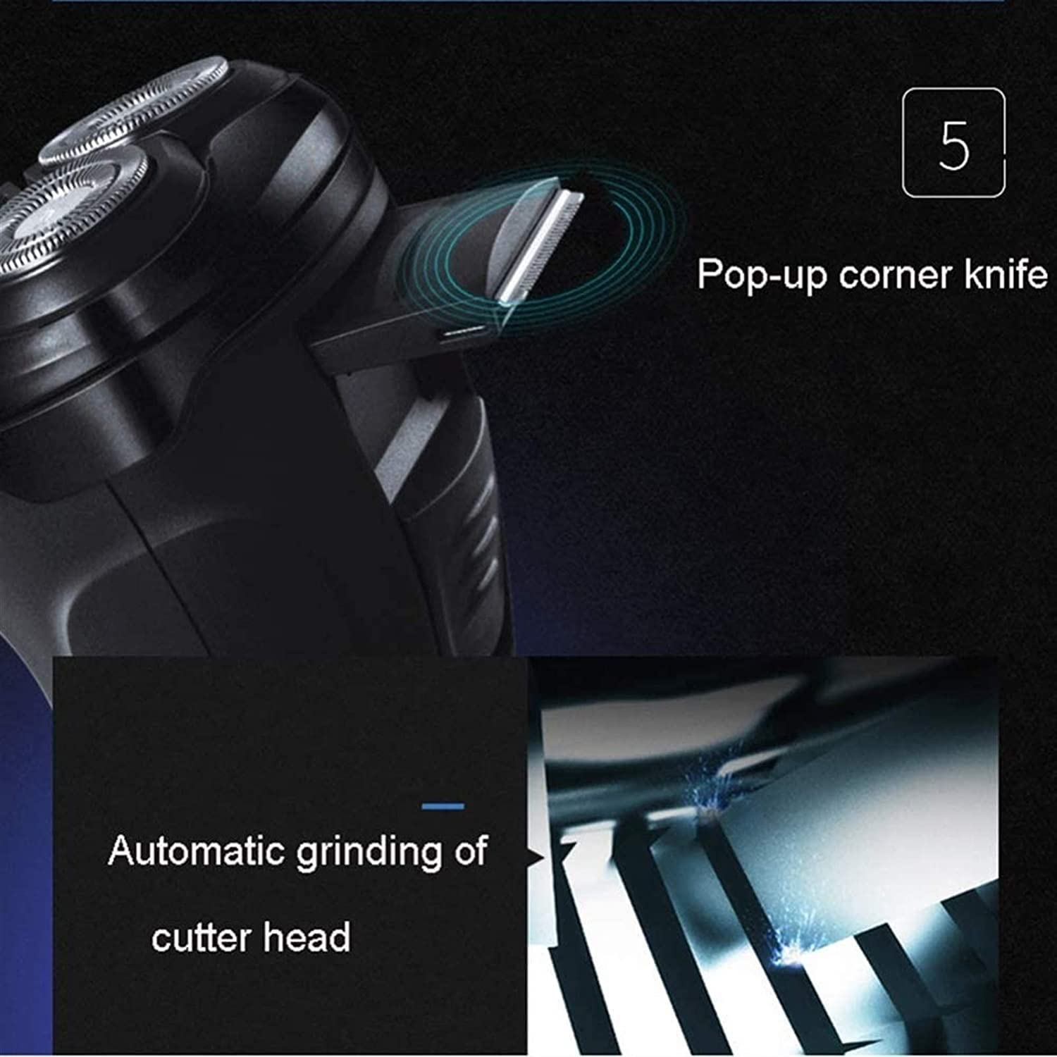 Best Electric Razor for Men - Rotary Shaver with Pop-Up Trimmer | Wet & Dry Use, IPX7 Waterproof & USB Rechargeable | Perfect for Travel, Gym & Daily Grooming