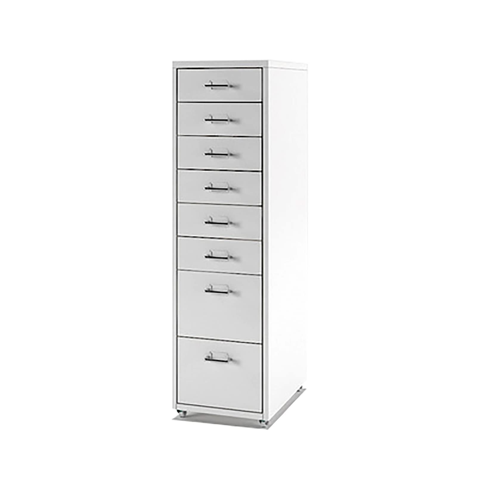 GQSJYM 5-8 Drawer Mobile File Cabinet, White Steel Storage for Office & Home