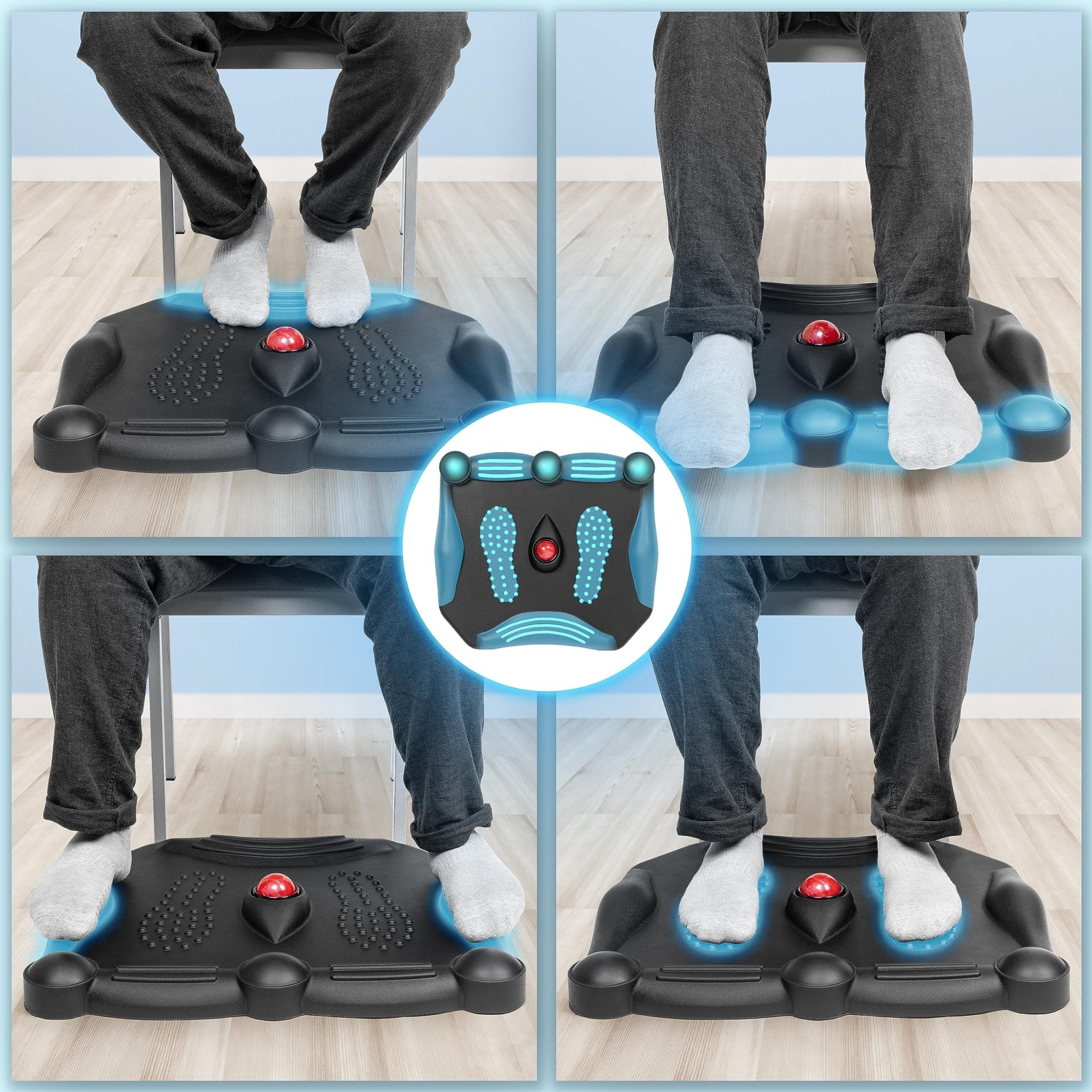 Duronic Anti Fatigue Mat FT02 - Large Ergonomic Office Standing Desk Mat for Foot, Hip, Leg & Back Support - 59cm x 52cm Black - Perfect for Home Office, Standing Workstations & Long Work Hours