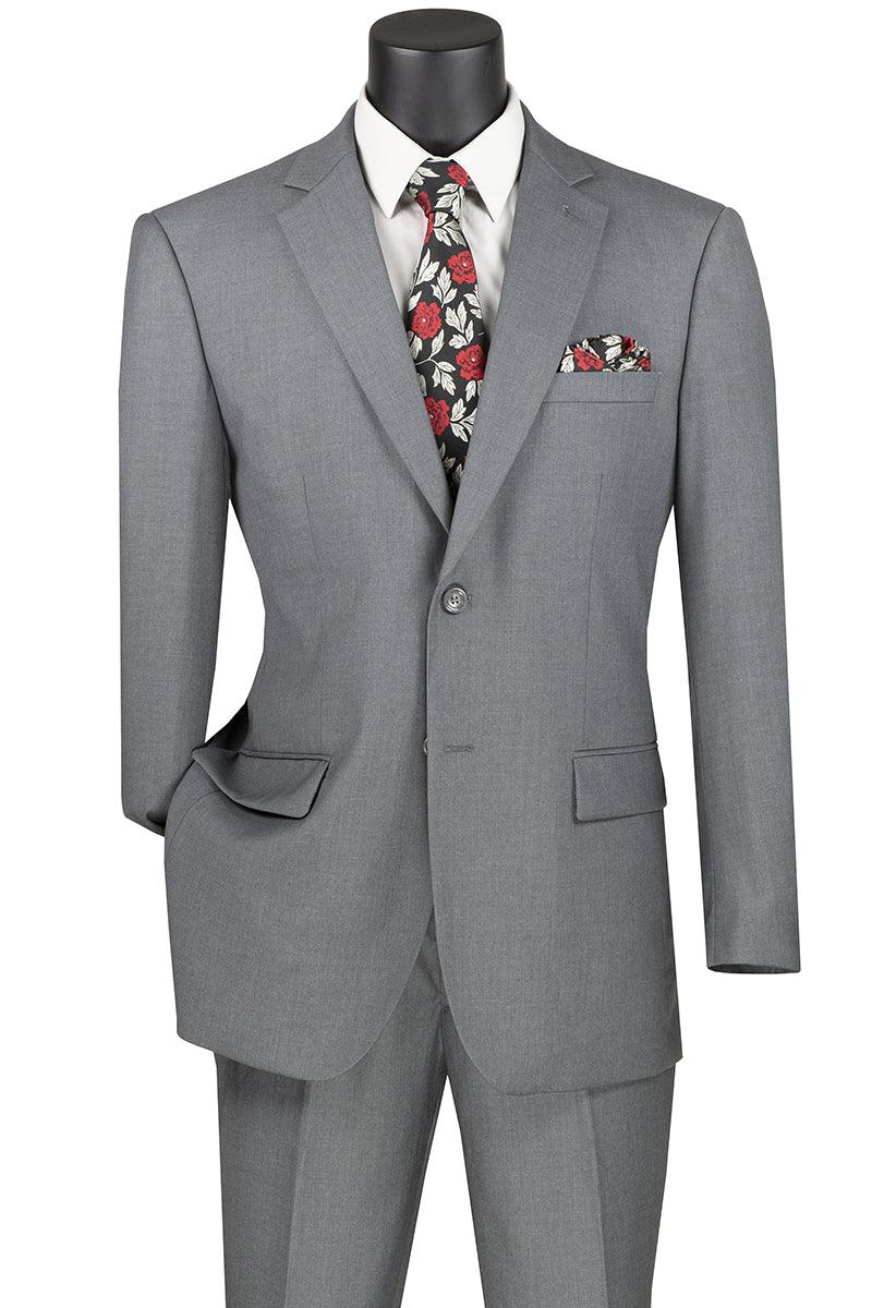 Premium Medium Gray Regular Fit Two Piece Suit for Men - Business Formal & Wedding Attire - Office, Interviews & Special Occasions