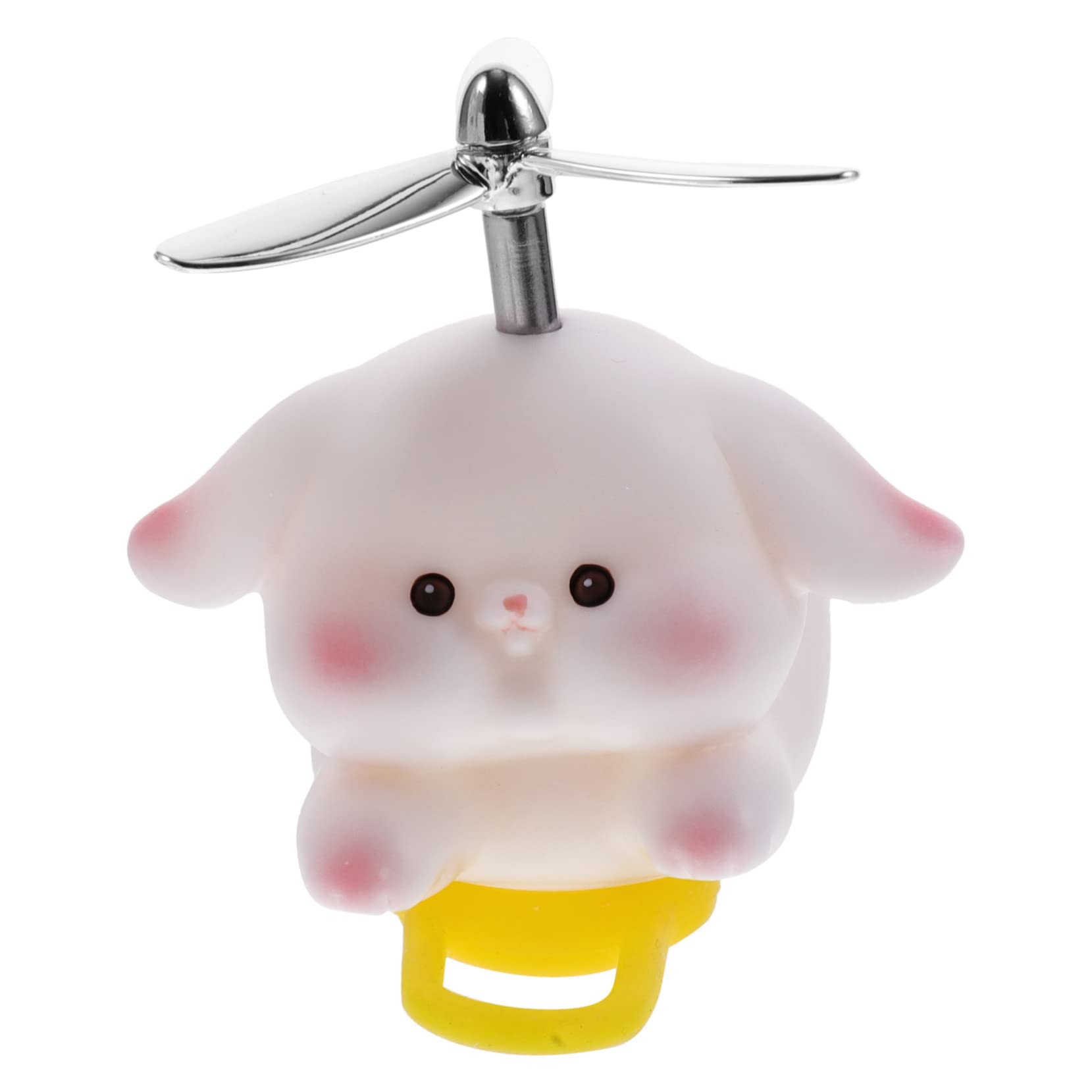 OHPHCALL White Vinyl Rabbit Doll Bike Bell - Cute Car Accessories & Auto Decor for Bicycles, Motorcycles, and Gift Giving
