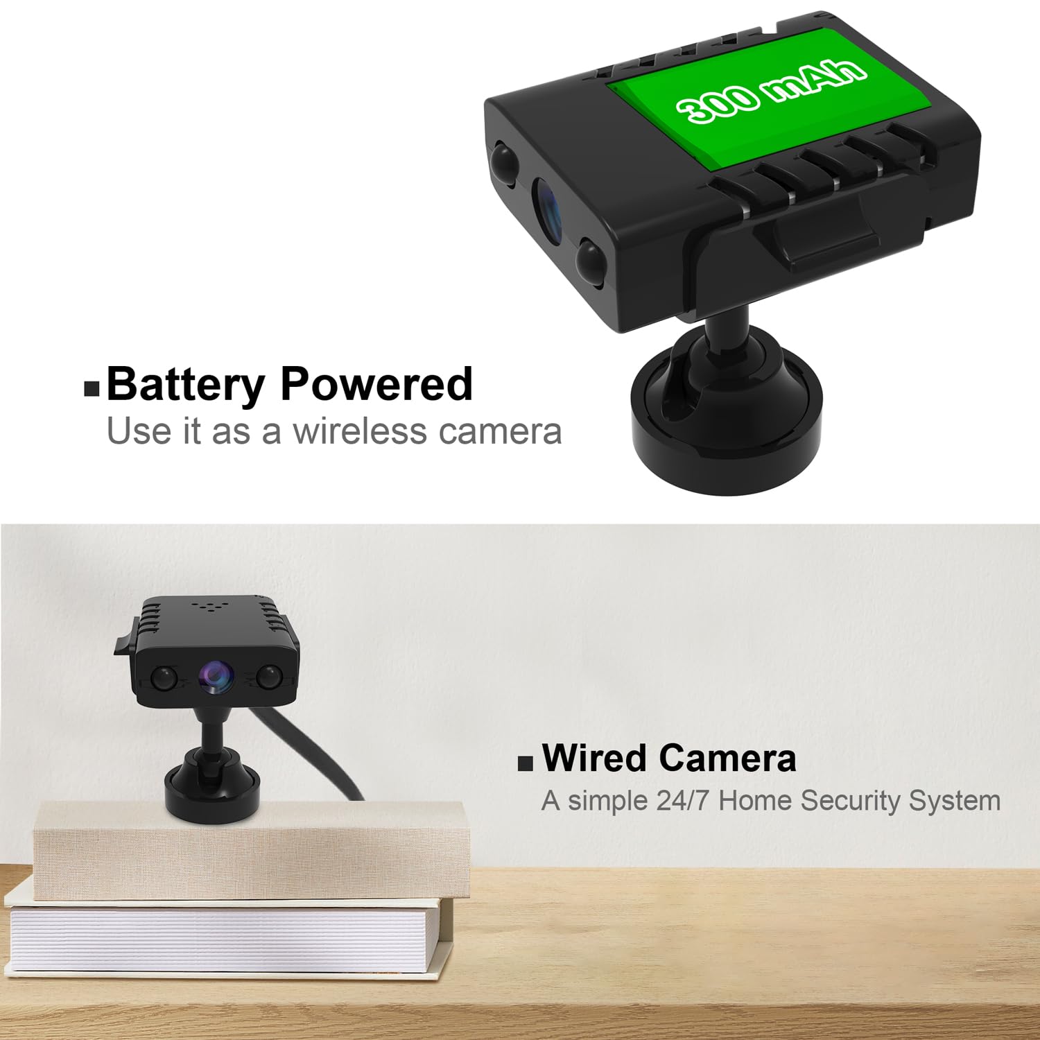 Smallest Wireless WiFi Battery Camera - HD 1080P Security Camera with Night Vision & Motion Detection | Portable Video Surveillance for Home/Baby Monitoring | Cloud Storage & Remote Viewing via iOS/Android App | Indoor/Outdoor Security Solution