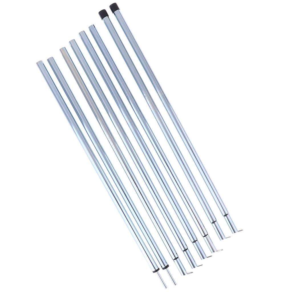 2Pcs 4-Section Heavy Duty Iron Support Poles for Tarp Shelter, Canopy Tent & Awning - Perfect for Camping, Backyard, Patio & Porch Use