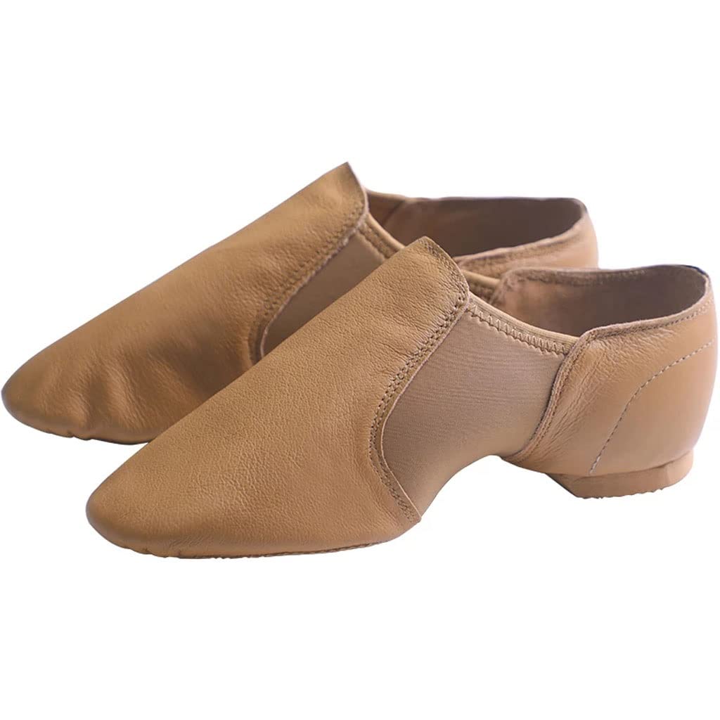 WSSBK Professional Leather Jazz Dance Shoes for Women - Non-Slip Sole, Comfortable Adult Dance Sneakers (Color A, Size 42) | Perfect for Jazz, Ballet, Modern Dance Classes & Performances