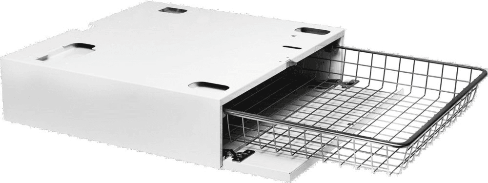 Asko HB1153W White Pull-Out Basket for Kitchen Cabinets - Perfect for Storage Organization in Pantry, Bathroom or Laundry Room