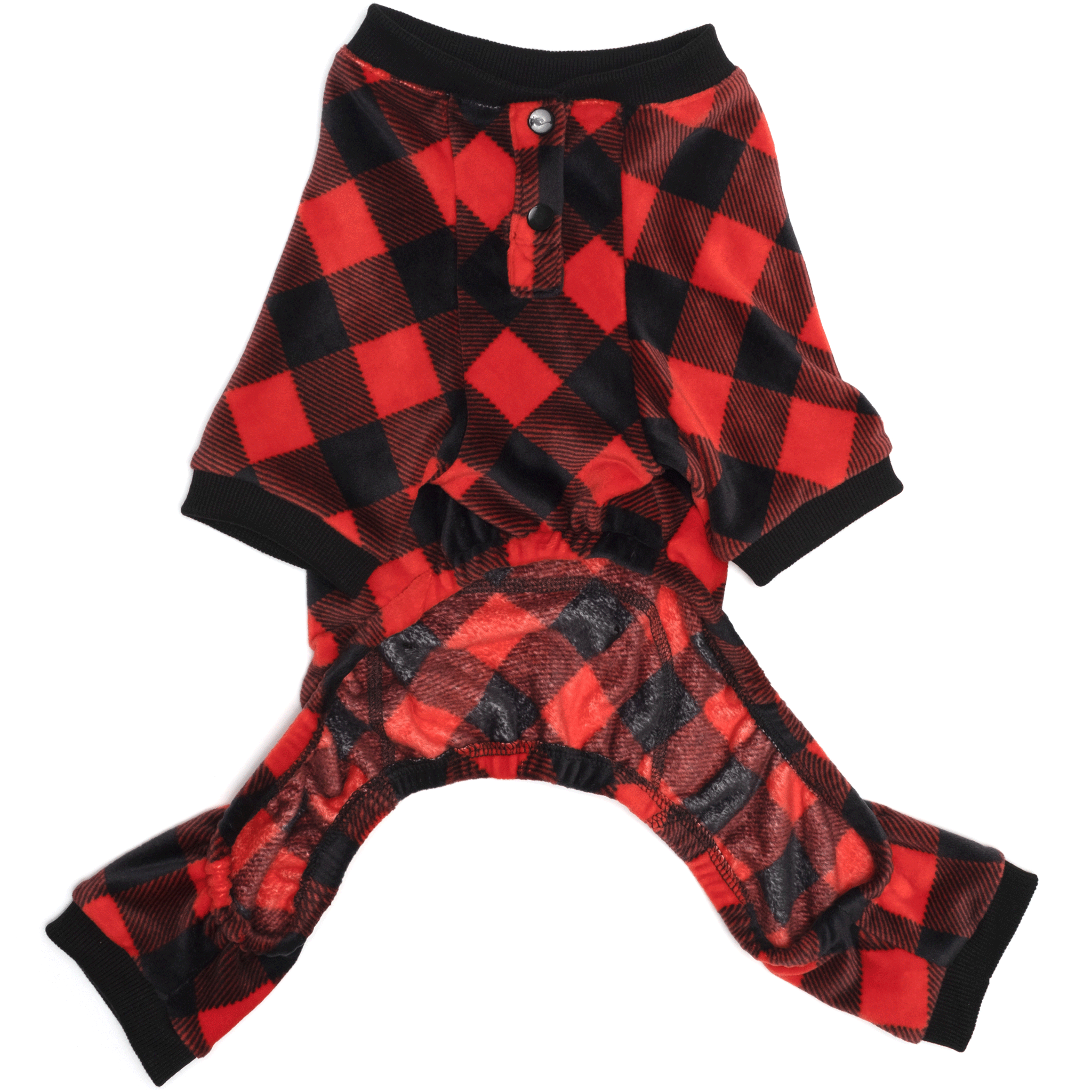 Premium Red & Black Dog Pajamas - Cozy Pet Sleepwear for Small & Medium Dogs - Perfect for Winter Nights & Indoor Lounging