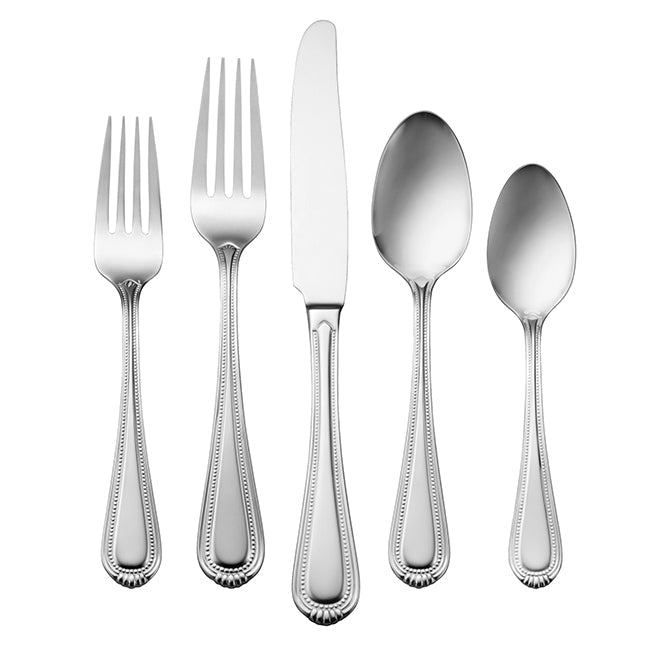 Countess 20-Piece Stainless Steel Flatware Set - Elegant Silverware for 4-Person Dining, Perfect for Dinner Parties, Weddings & Everyday Use
