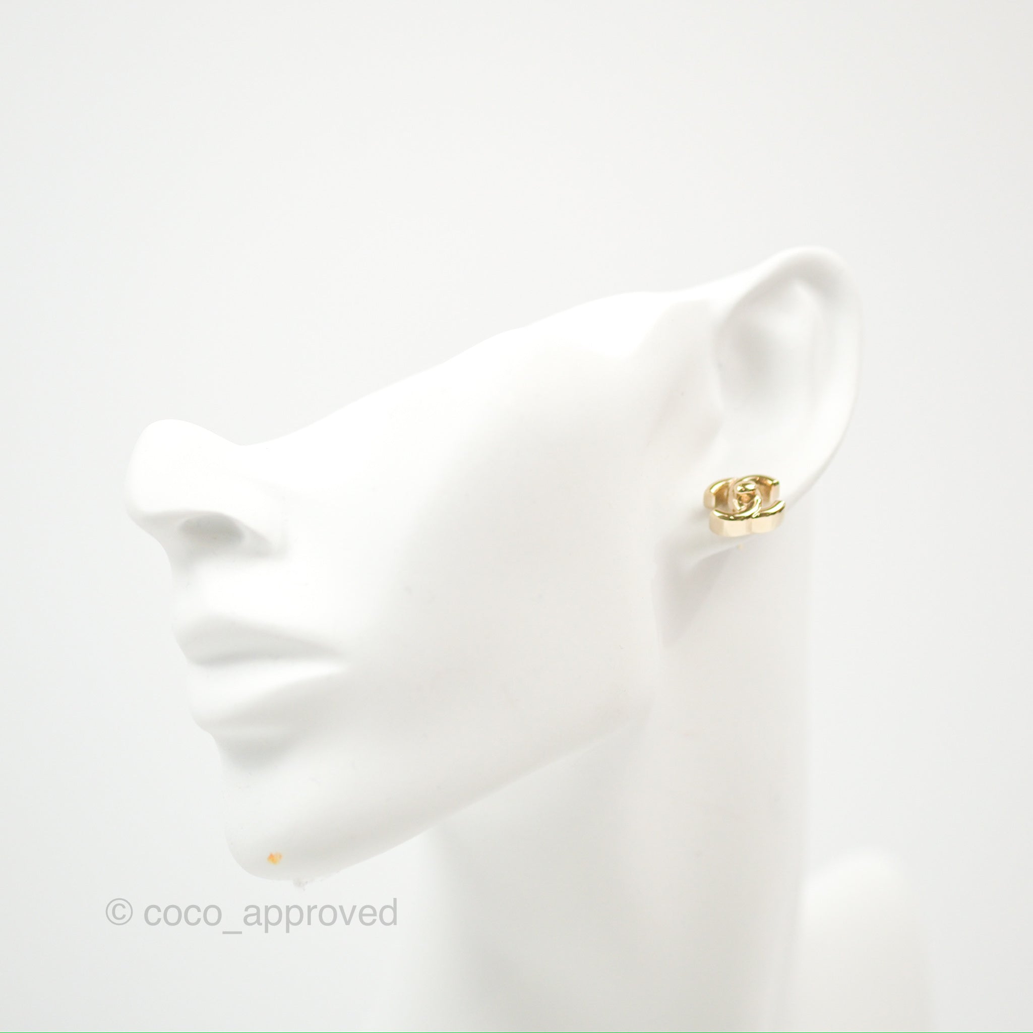 Chanel CC Turn Lock Earrings in Gold Tone - Luxury Fashion Jewelry for Women | Perfect for Parties, Weddings & Special Occasions