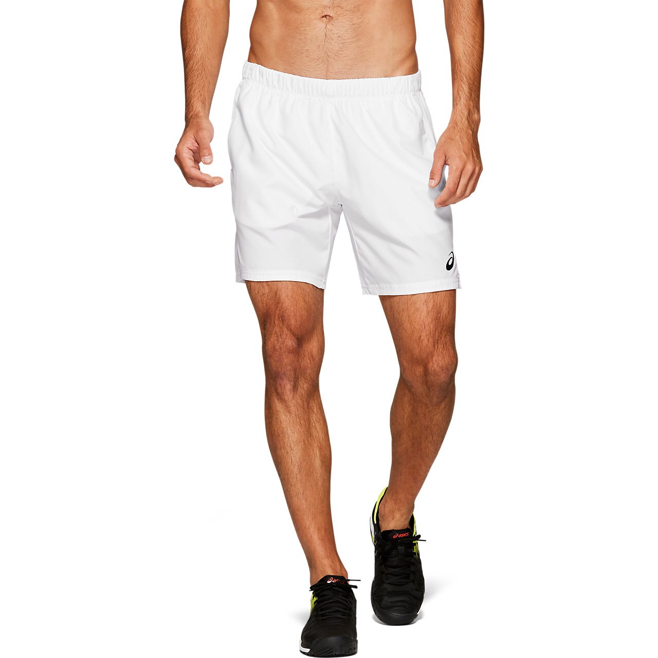 ASICS Men's Club Short 7 Inch Running Shorts - Breathable Quick-Dry Athletic Shorts for Men (White) - Perfect for Gym, Jogging & Casual Wear