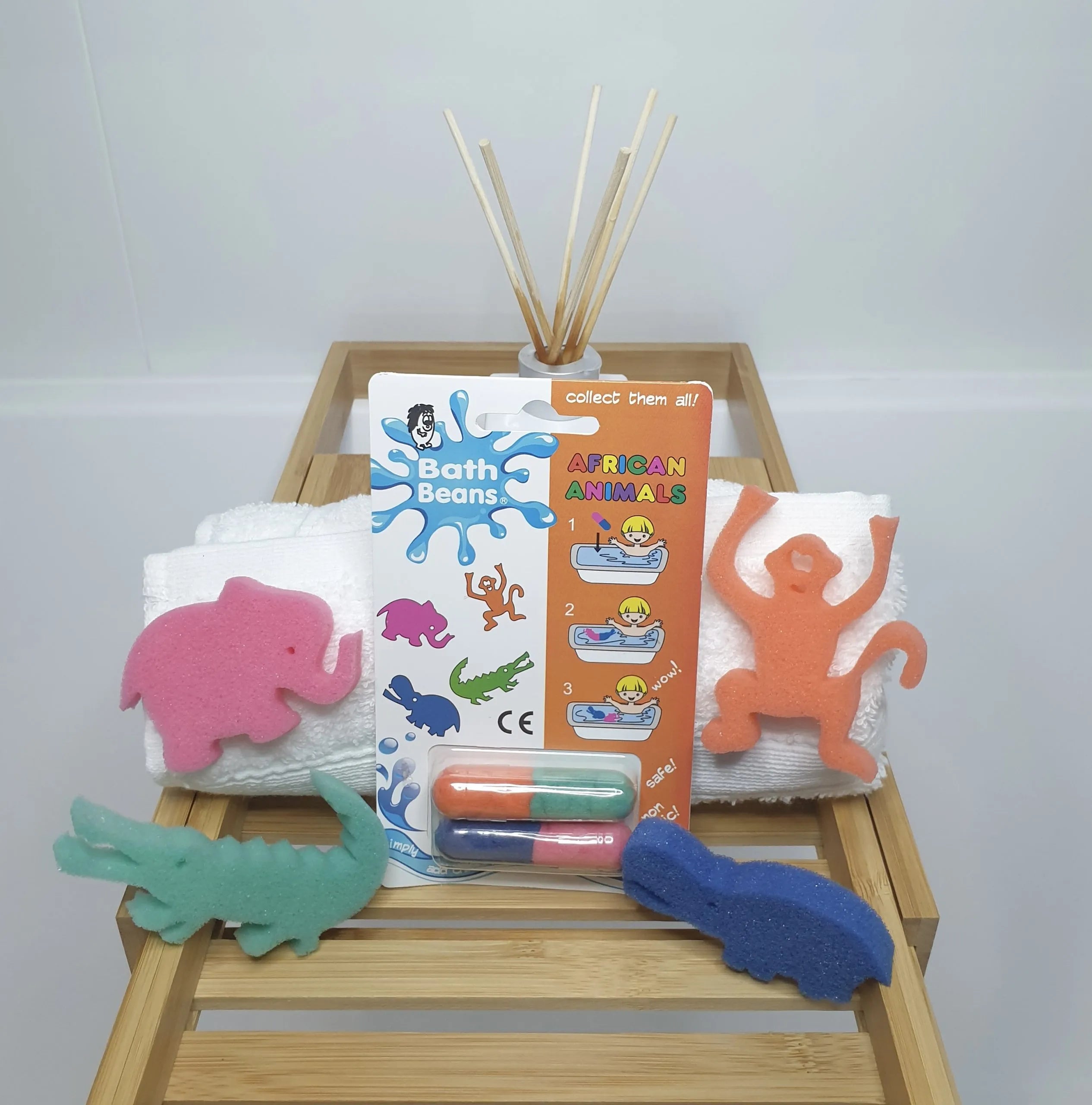 African Animals Bath Beans - Fun & Educational Animal Shaped Bath Toys for Kids, Perfect for Sensory Play & Learning African Wildlife in Bathtime