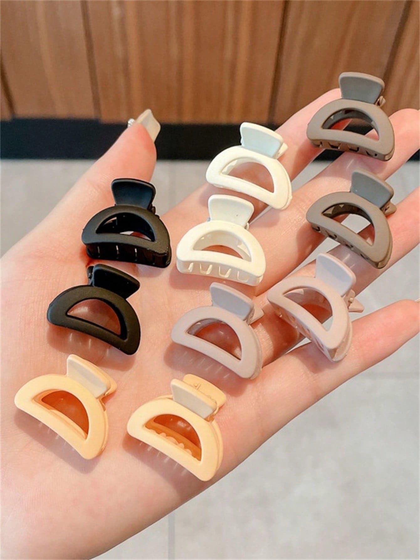 Gladsome Mini Matte Korean Hair Claw Clip - Aesthetic Butterfly Hair Clutch for Women (4-Pack) - Random Colors - Perfect for Ponytails, Buns & Everyday Hairstyles