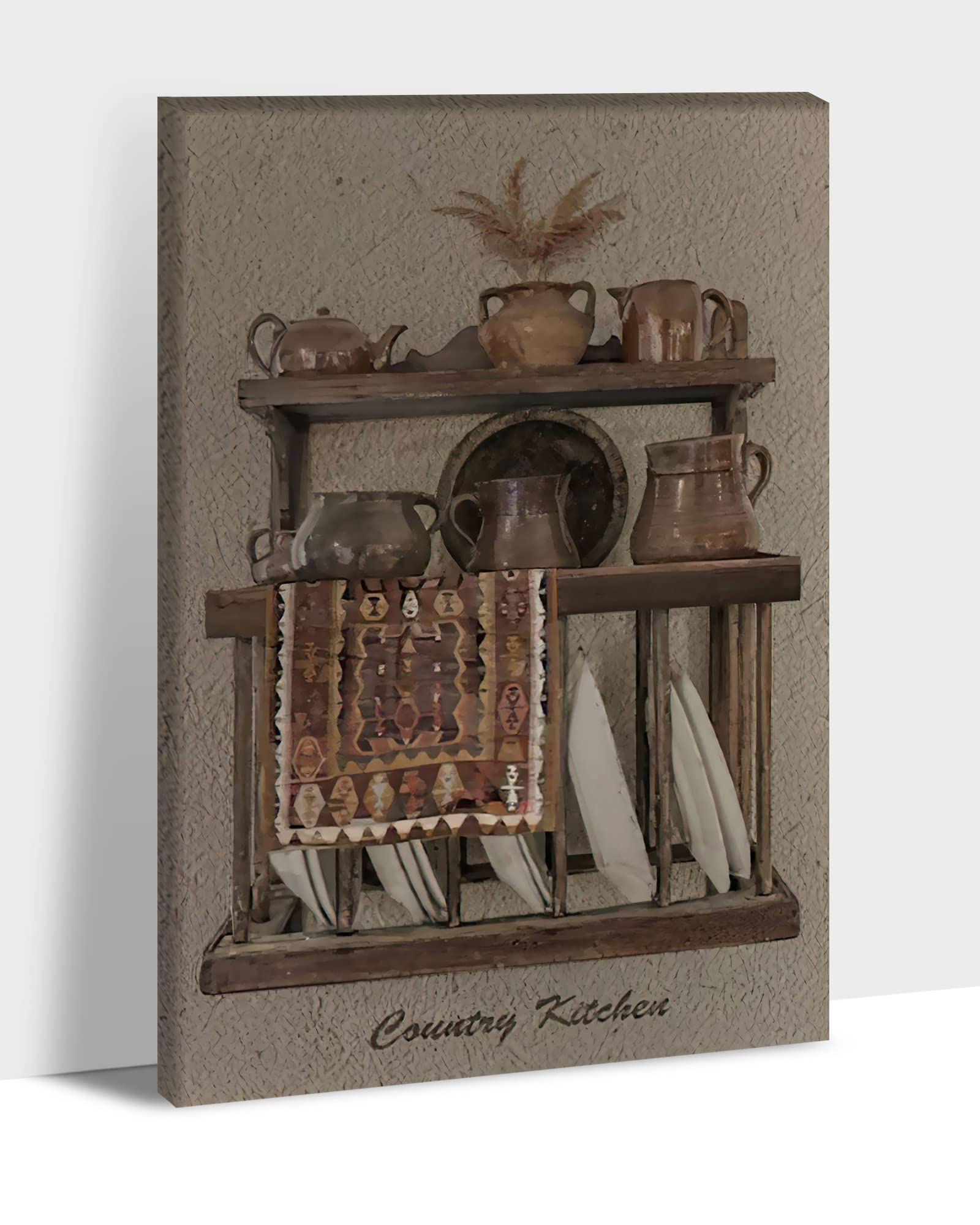 Rustic Kitchen Wall Art - Farmhouse Dining Decor 12x18 Inches for Country Home