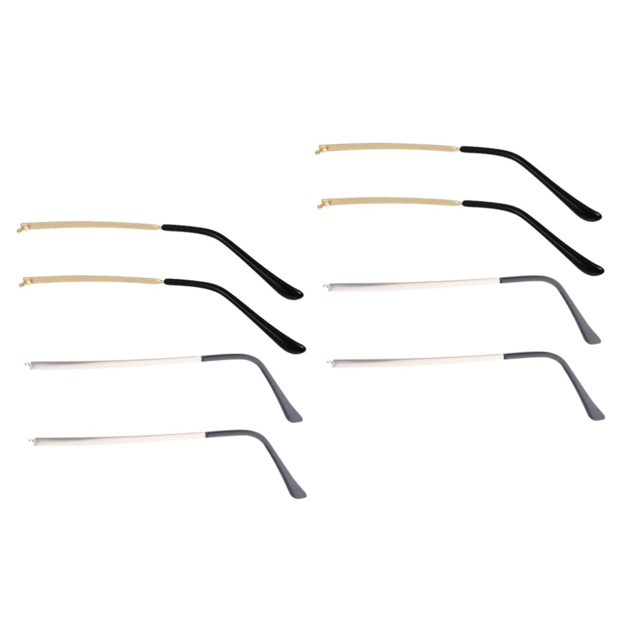 4 Pairs Glasses Temple Replacement Parts with Screwdriver for Men & Women - Eyewear Repair Kit